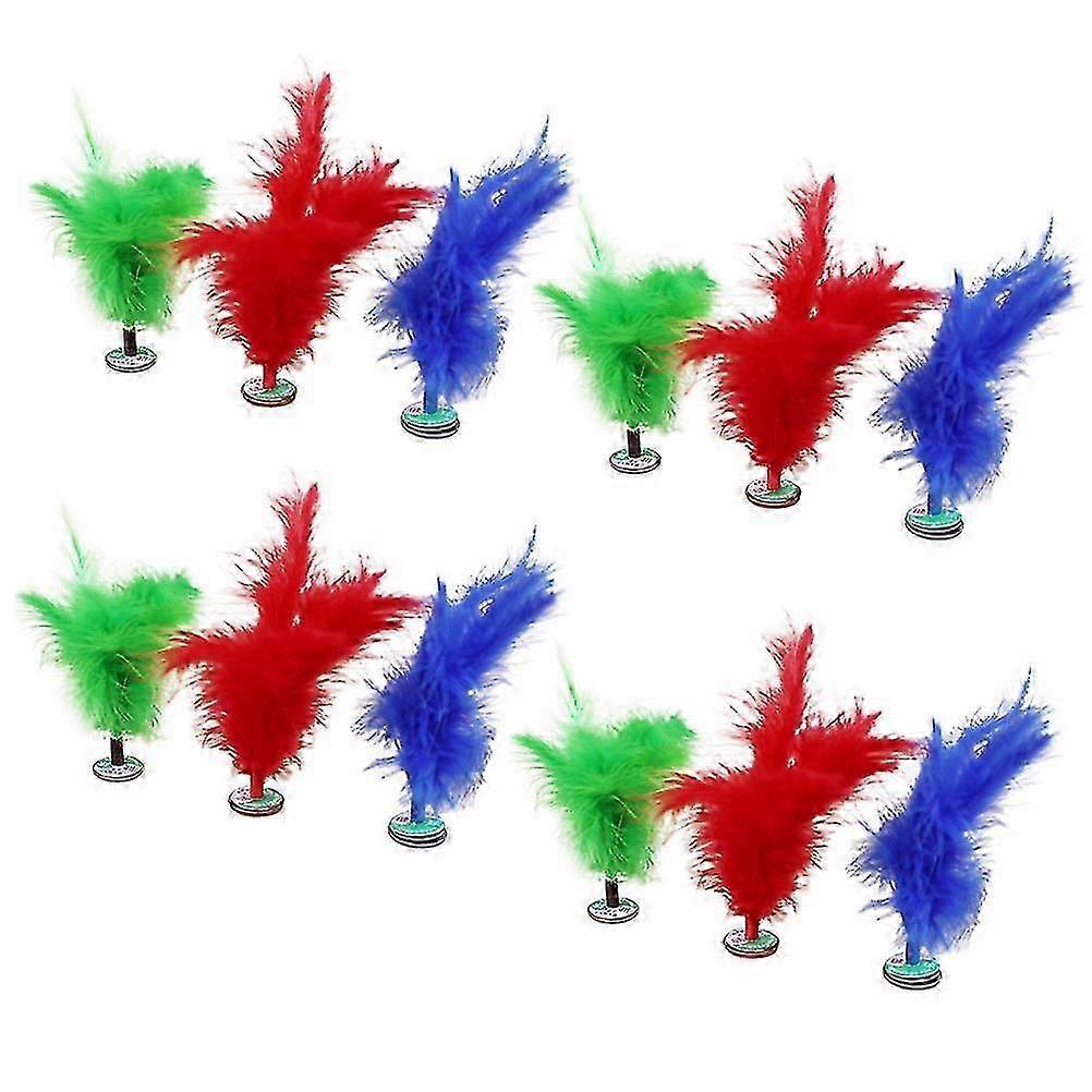 12 Pcs Chinese Kicking Shuttlecock Chinese Feather Jianzi Kick Shuttlecocks Toy