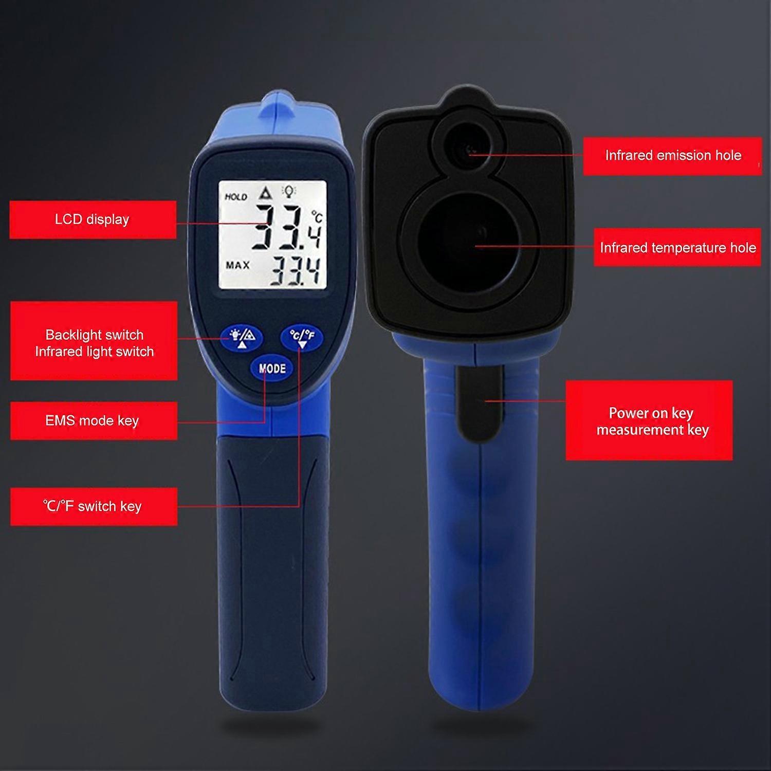 Infrared Temperature Measuring Gun Digital Display Industrial Thermometer No Touch Gun Thermometer w