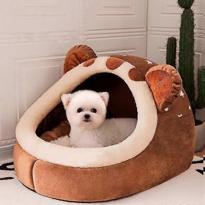 Self-Warming Cozy Dog Bed Indoor Kitten Nest Size Small And Medium