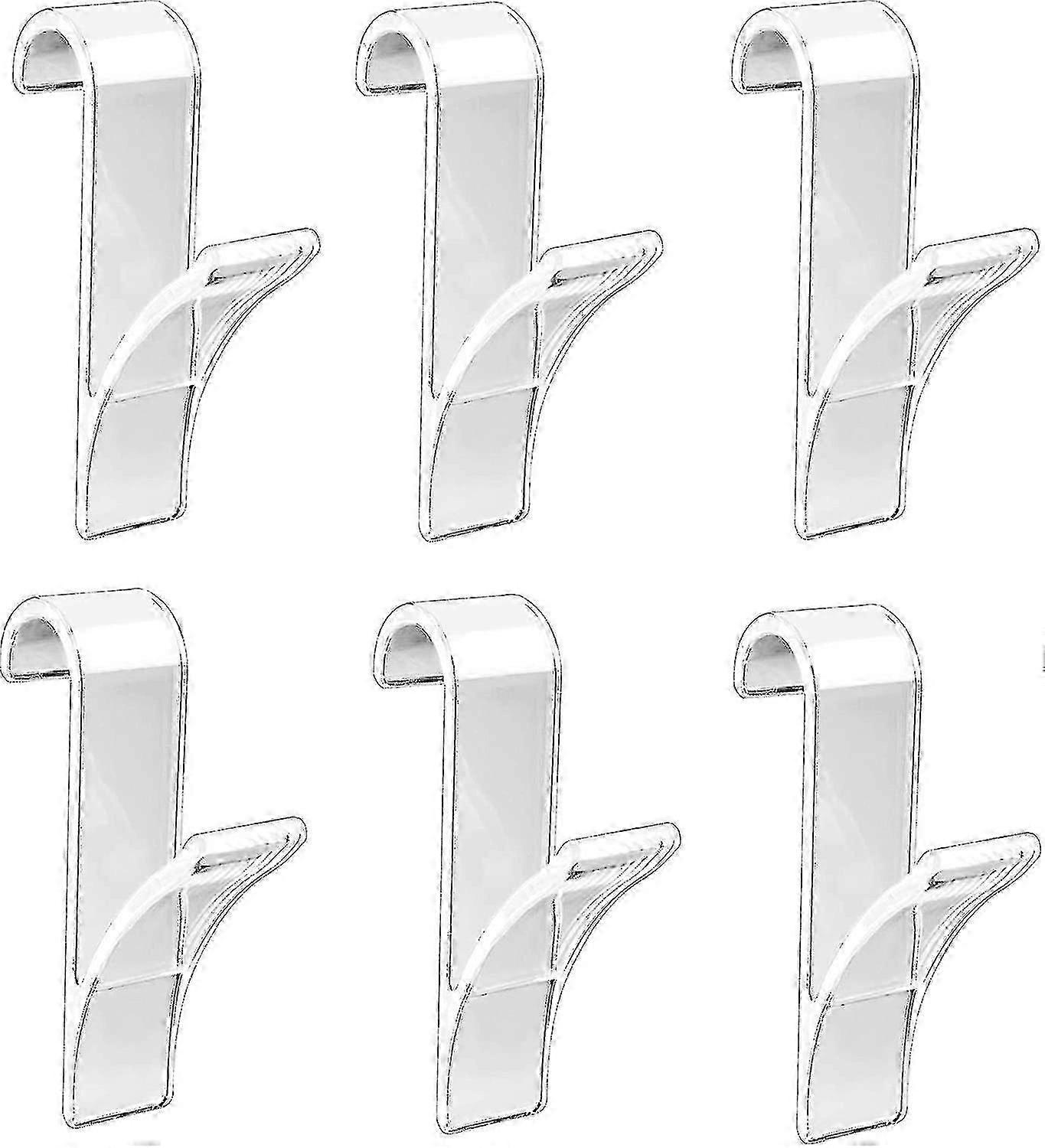 Radiator Hooks,clear Hook Hanger For Heated Towel Rail Plastic Towel Rail Radiator Hooks For Tubular Bath Crook Grab(6pcs, Transparent) -z