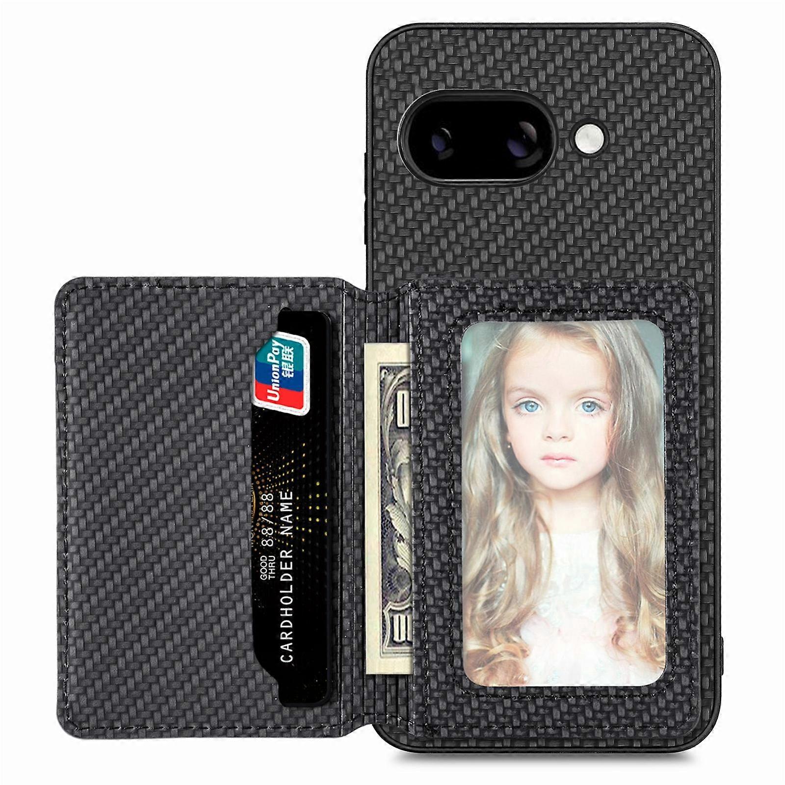 Kolfiber Magnetisk Kortväska Telefonfodral