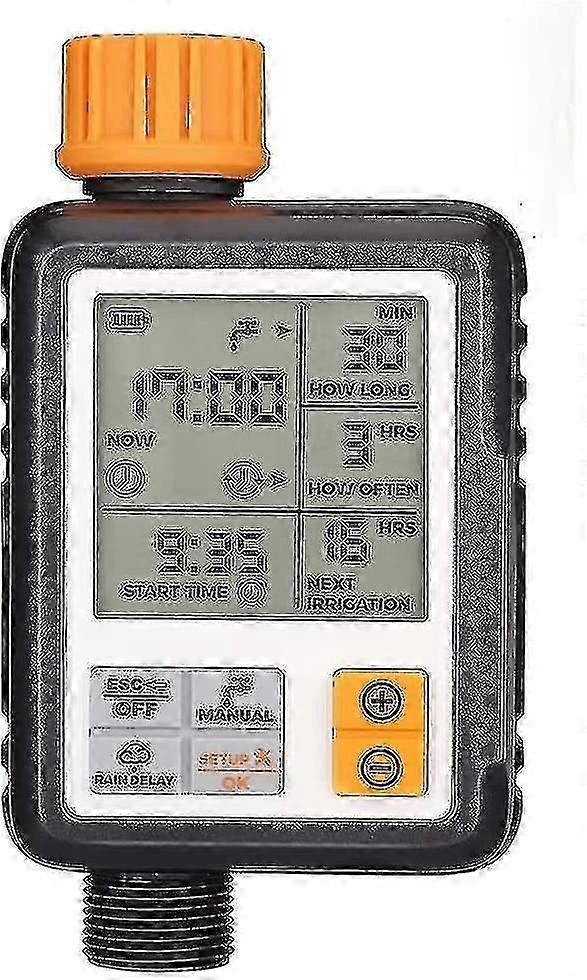 Automatic Watering Timer, Outdoor Watering Timer, Sprinkler Timer With Large Lcd Display (1 Piece, Black) A
