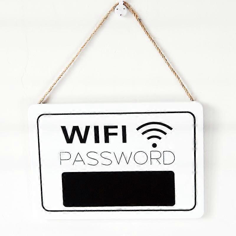 Wifi Password Wall Chart Wall Hanging Display Signage Blackboard(1pcs,white And Black)