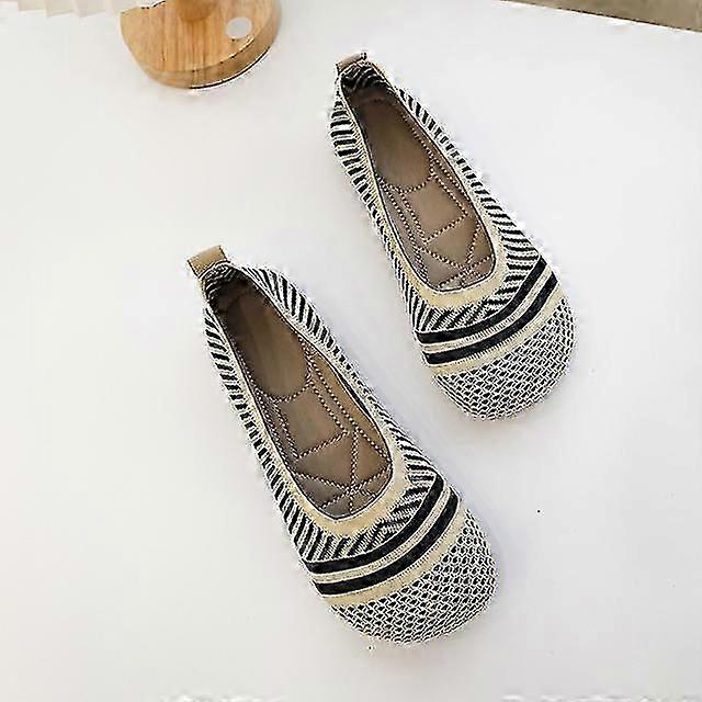 Buty Barefoot Damskie 2023 Wiosna Lato Obuwie codzienne Espadryle Paski Trampki Tkactwo Płaskie Obcasy Kwadratowe Noski Płaskie Mokasyny