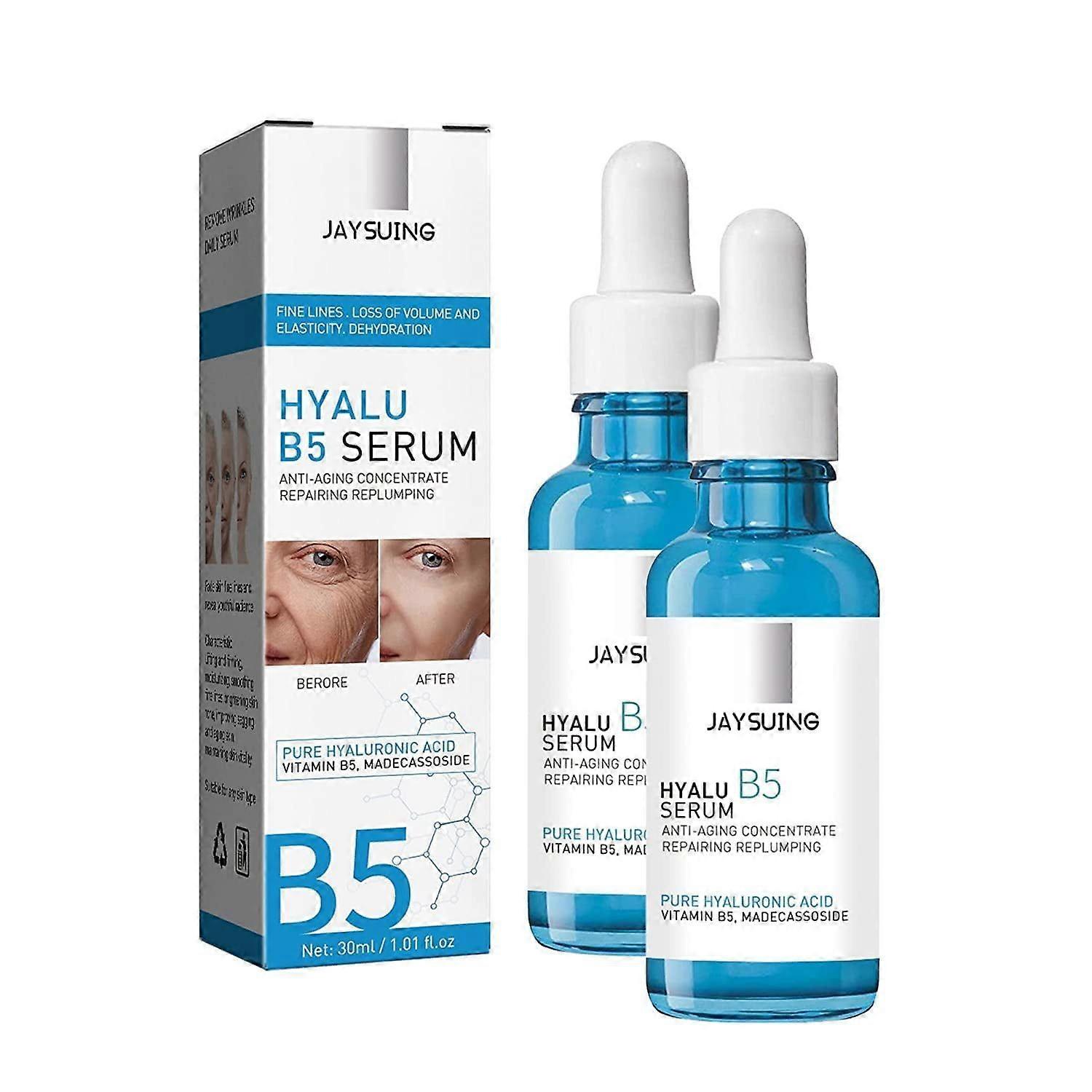 2PCSヒアルB5セラム30ml、Re Youth Bioアンチニキビスポットコレクタートリートメントセラム、スポットとニキビフェイシャルハイドレーティングスキンファーミングを除去