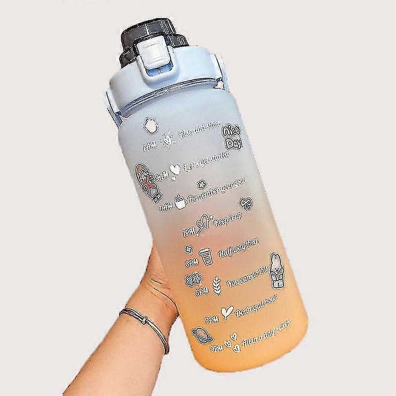 スポーツ ウォーターボトル 漏れ防止, マーカー&ストロー付き飲料水ボトル ステッカーへ フィットネスとアウトドア愛好家