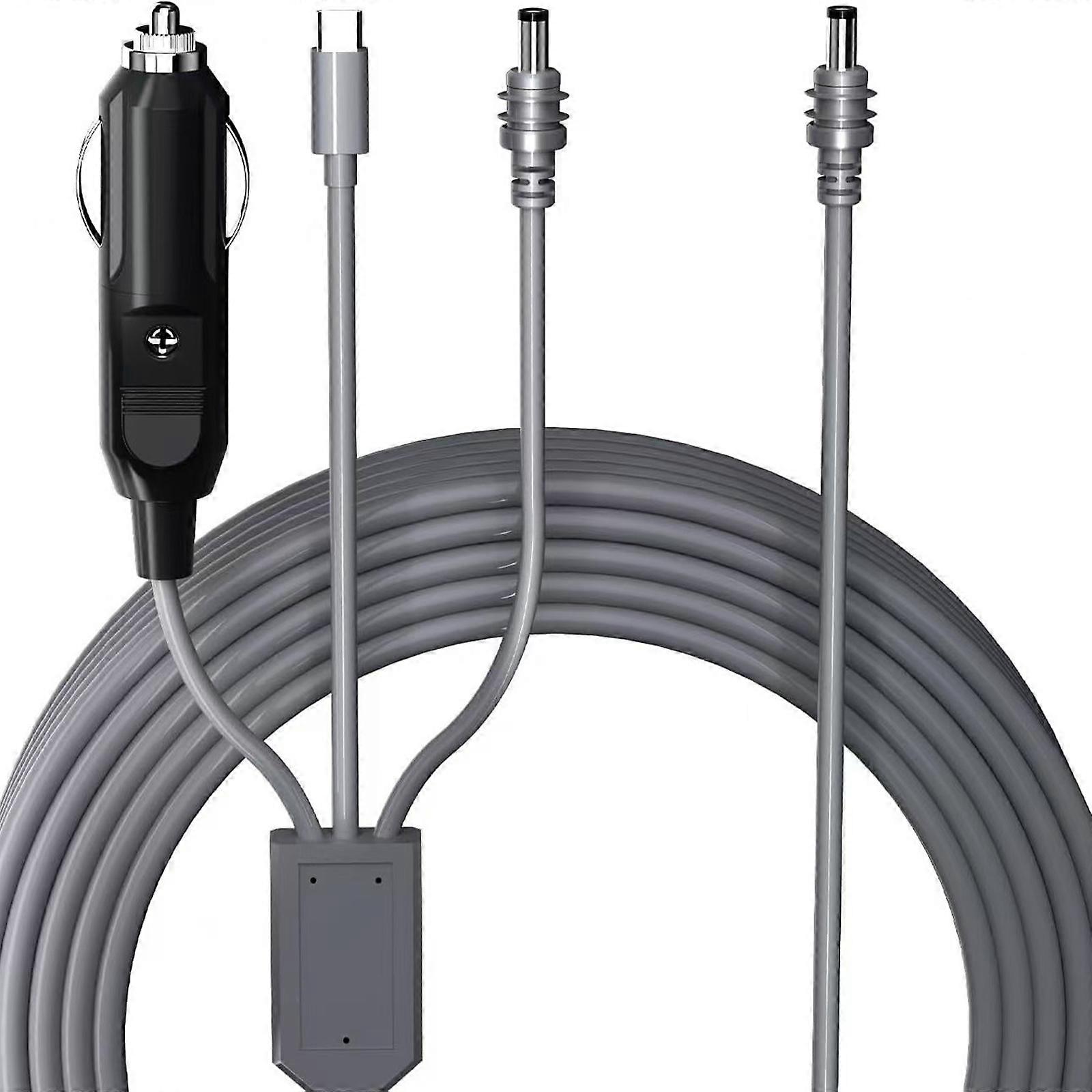 Efficient 3 In 1 Charging Cable For Mini Satellite Dish With USB C And DC12V Connection 100W Extension Charging Cord