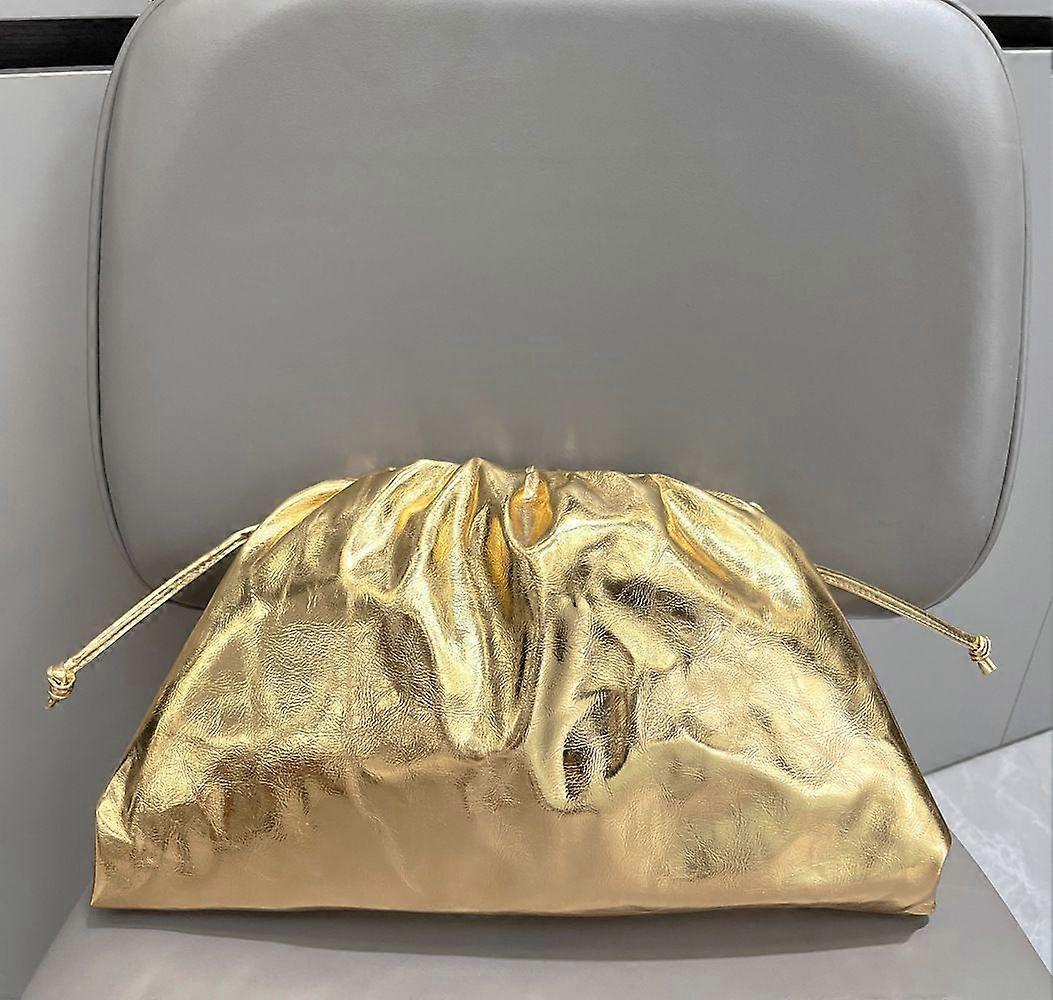 زلابية نسائية حقيبة كروسبودي سحابة حقيبة مساء سباركلي مخلب محافظ حقيبة كتف معدنية الملمس