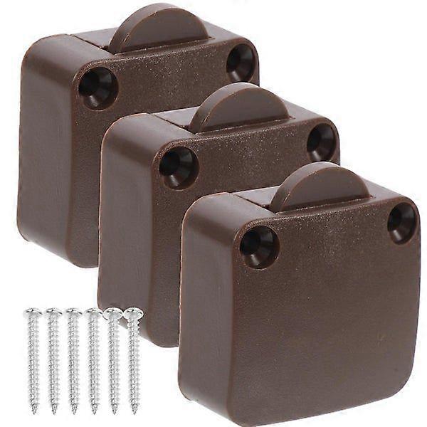 Touch Light Switch - Brown ABS, Copper, 3 Pack, Ideal for Wardrobe, Cabinet, Sliding Doors, Easy Installation