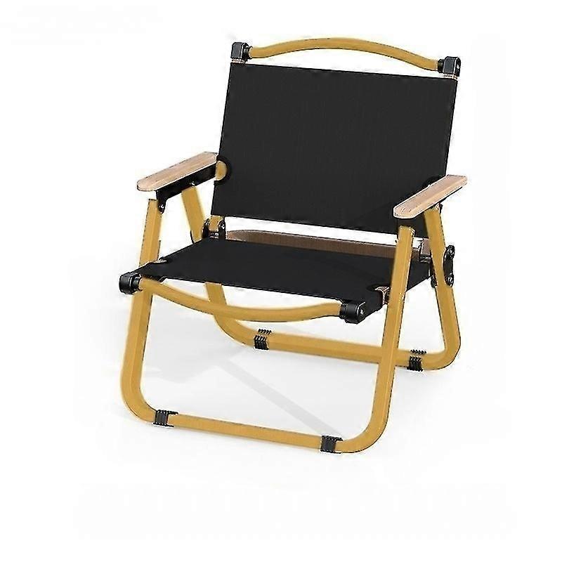 Portable folding chair, hiking chair - suitable for hiking, travel, picnic - small size - yellow cha
