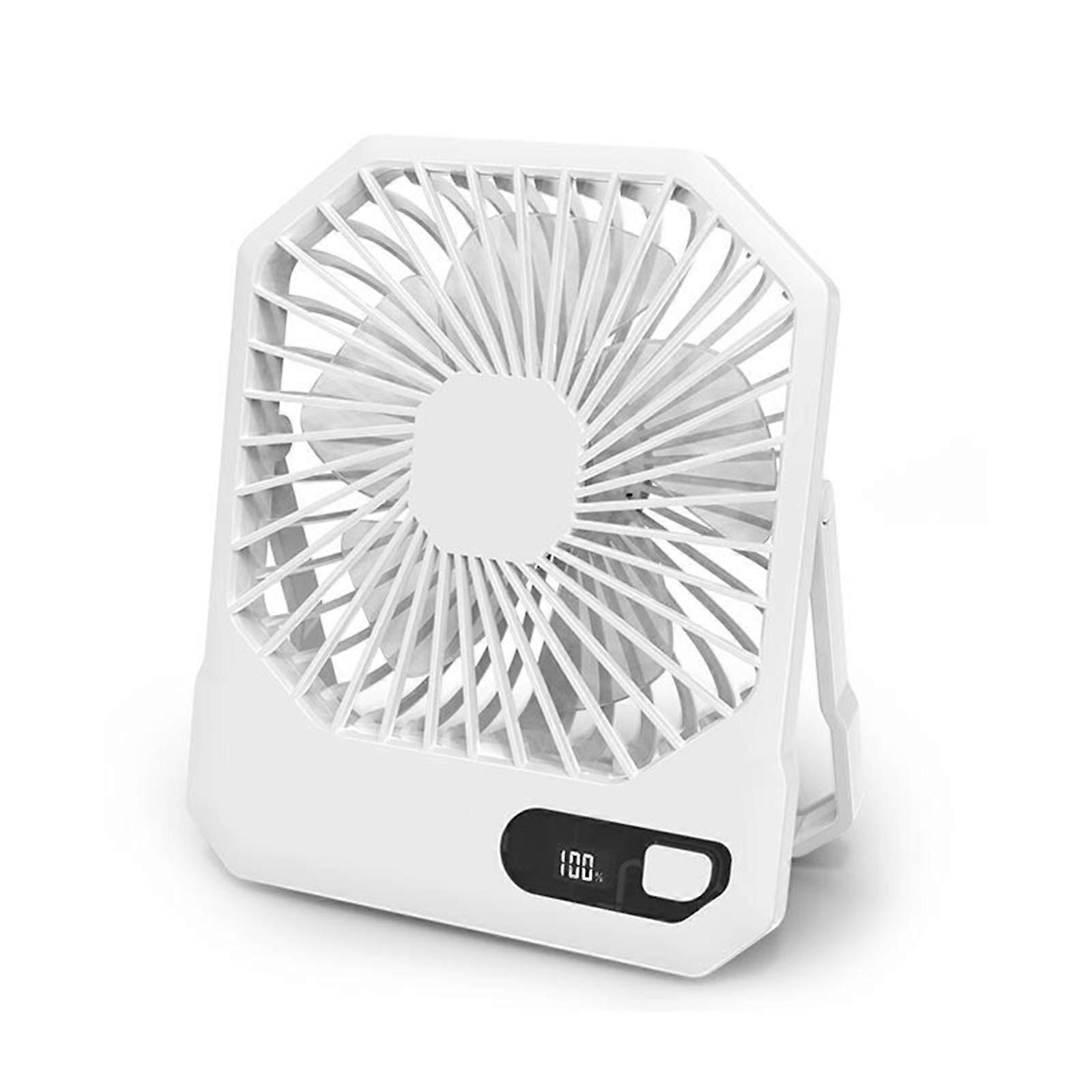 Portable Hangable Fan Foldable Desktop Fan 3-speed Digital Display Fan 2600mAh Extra Quiet And Comfortable Suitable For Office Outdoor Home Gift
