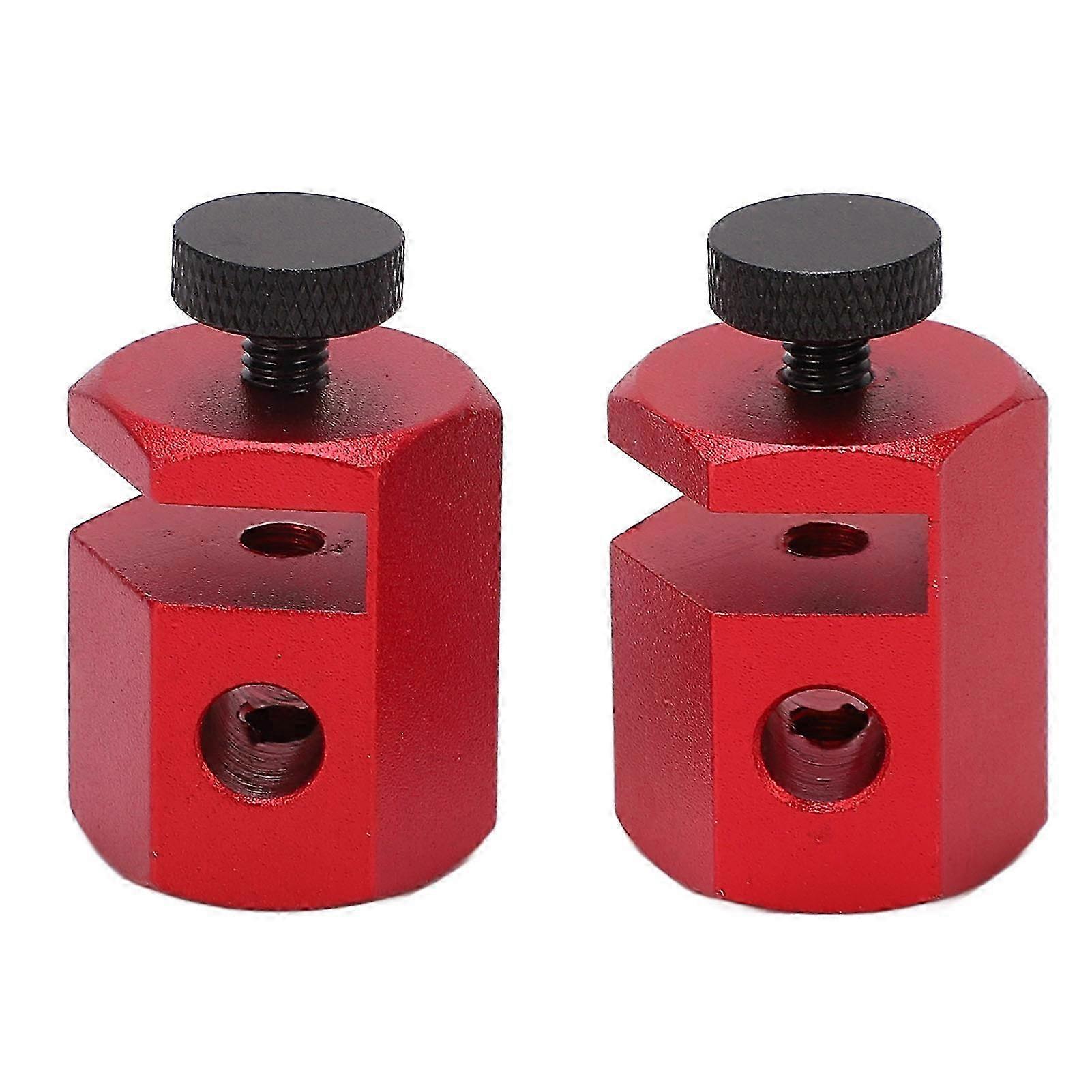 2 STKS Trapmeter Rood Anodiseren Aluminiumlegering Hulpkader Vierkante Stop voor Houtbewerking