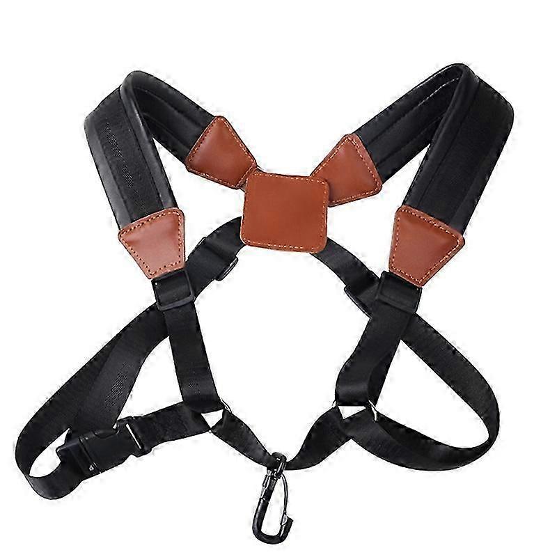 Voksent barn Soft Sax Strap PU Leather Double Shoulder saksofon stropper med stålkrok for Alto tenor sopran sax