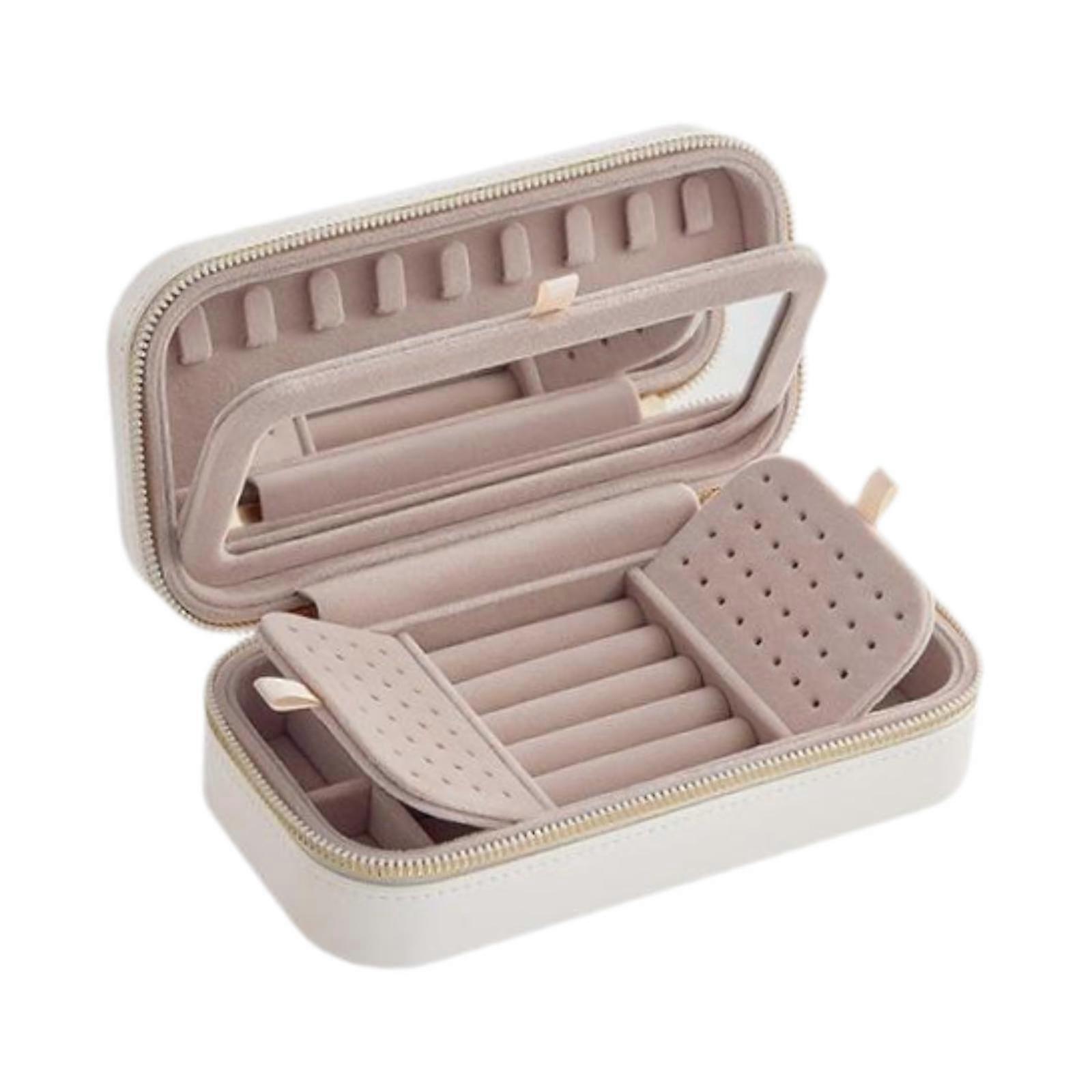 旅行ジュエリーケースコンテナ女性ジュエリーボックスイヤリングペンダントネックレス用