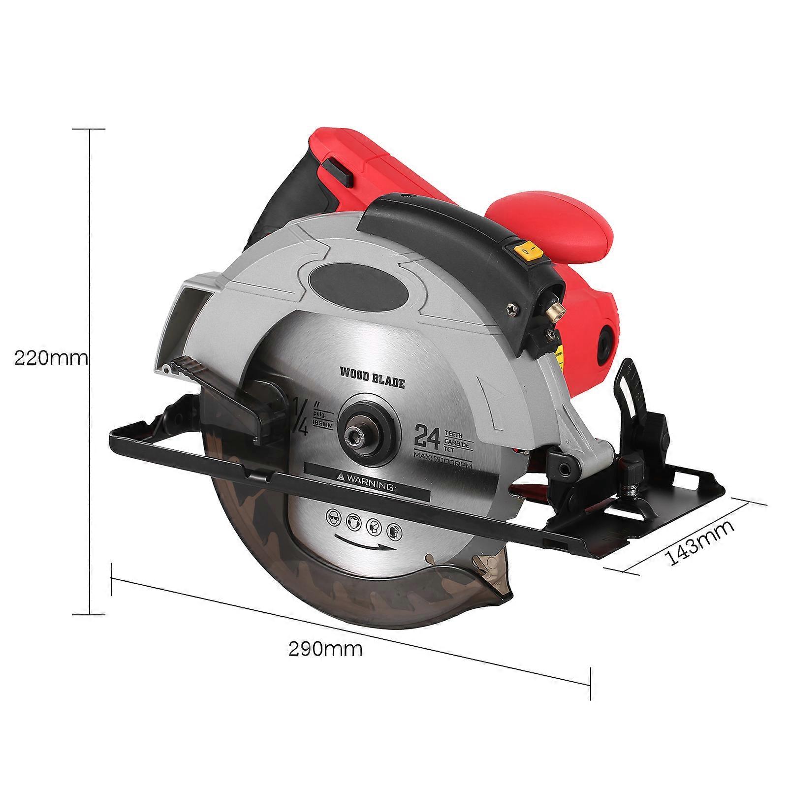 12A 5500RPM Corded with 7-1/4'' Circular Saw Blade Laser Guide Max Depth 2.45'' (90°), 1.81'' (45°) for Wood and Log Cutting US