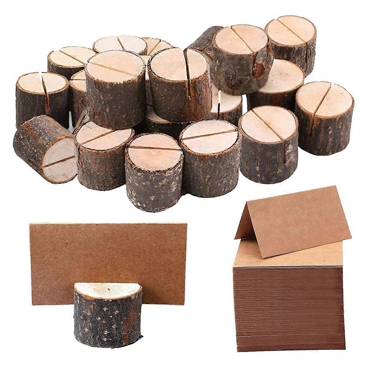 Wooden Mat Card Rack, Kraft Paper Cards, Table Number Frame