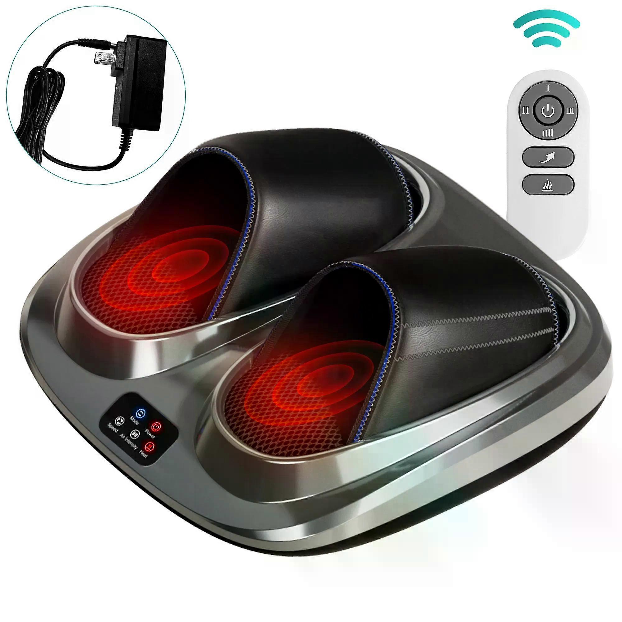 Foot Massager Machine for Relax, with Kneading/Rolling and heat, help for relaxation, Calf Massager with UL adapter ideal gift