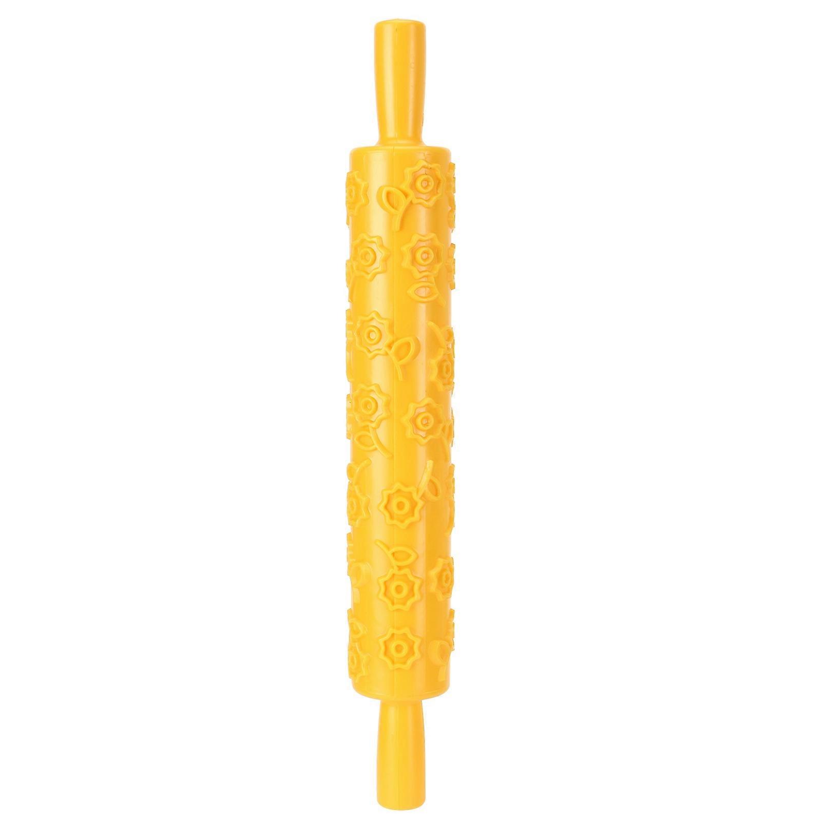 Fondant Cake Embossing Rolling Pin Baking Dough Roller Cookies Biscuits Decorating Tool