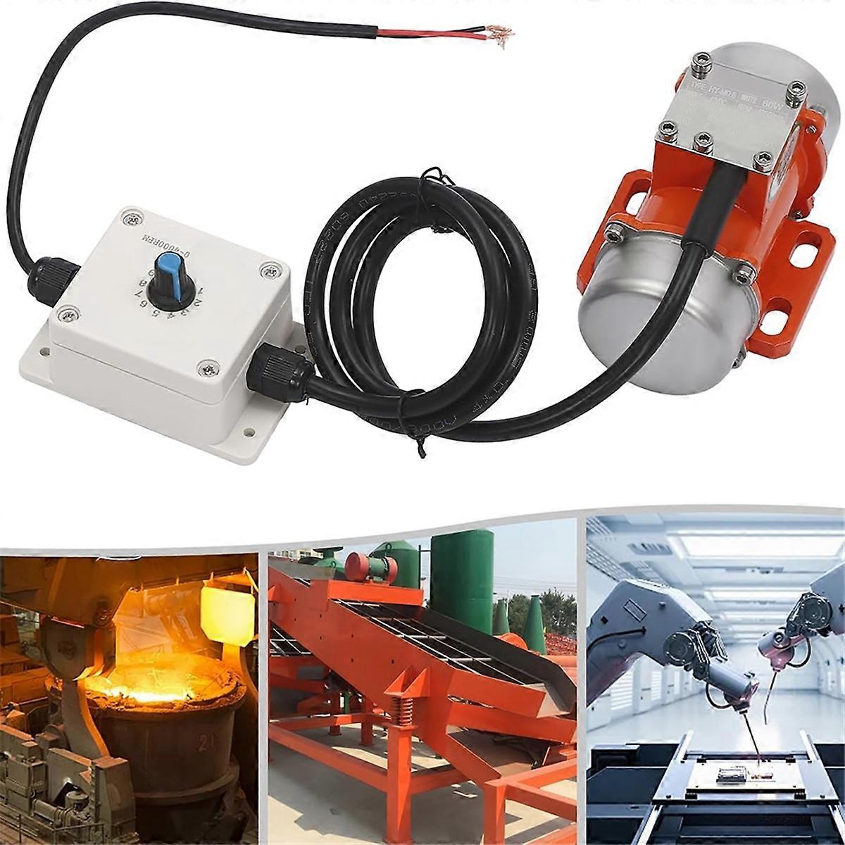 60W DC12V Electric Vibration Motor with Speed Controller Brushless High-Speed Motor Alloy Concrete V