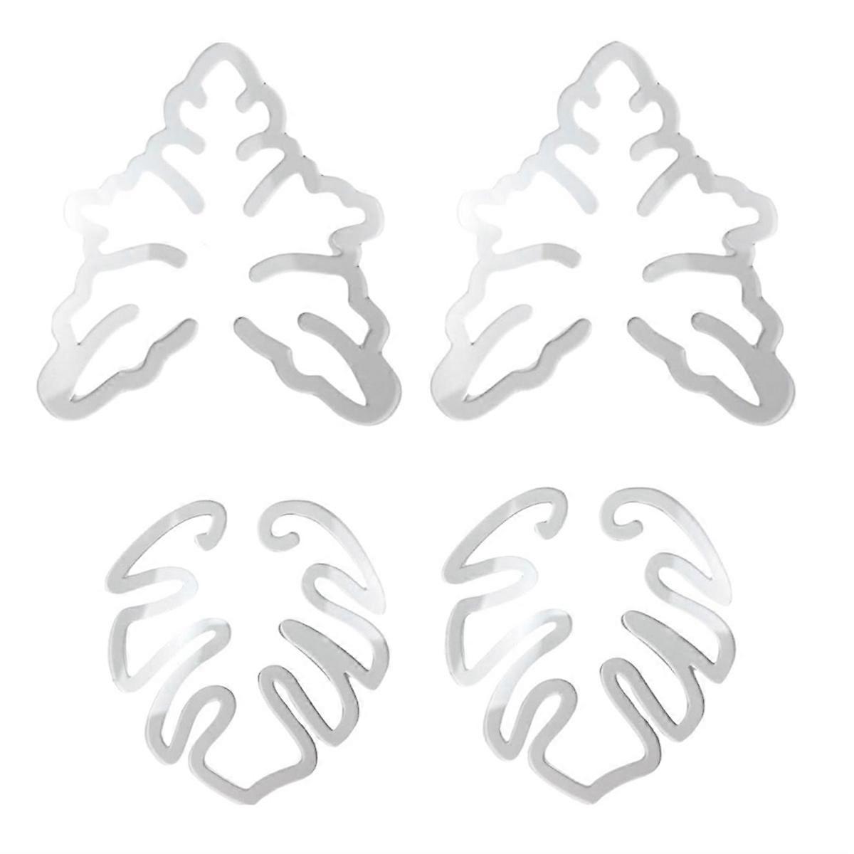 Flower-Shaped Green Plant Leaf Holder,Turtle Shell Bamboo A+B