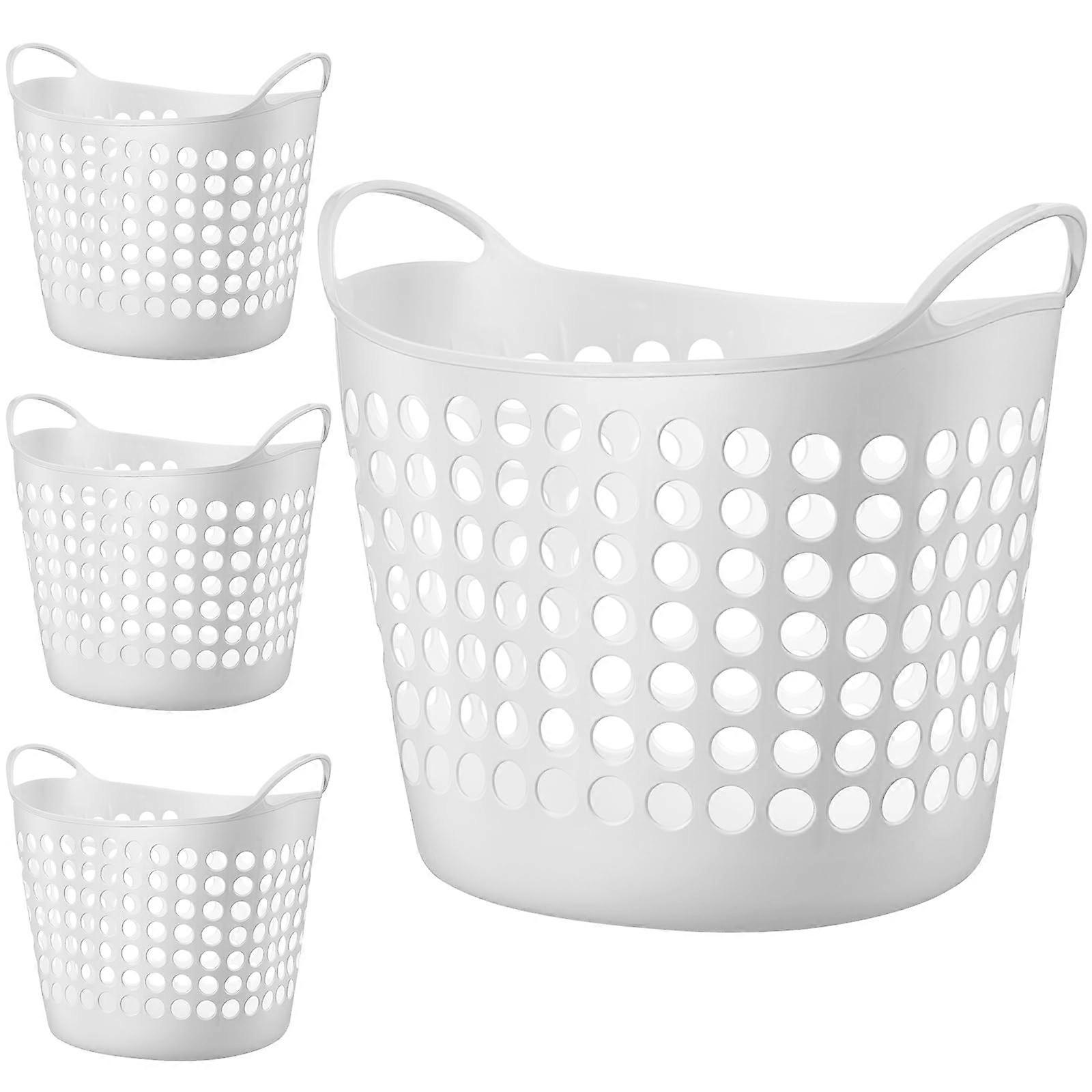 3 Pcs Laundry Basket Set Flexible Versatile for Bathroom Large Size