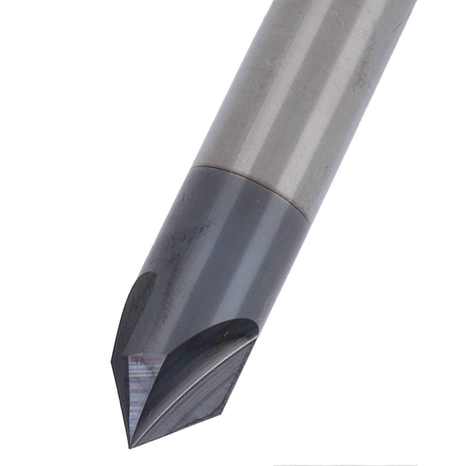3 Flute 90° Tungsten Steel Chamfering Cutter CNC Carving Polishing Tool D8 x 90° x 60L