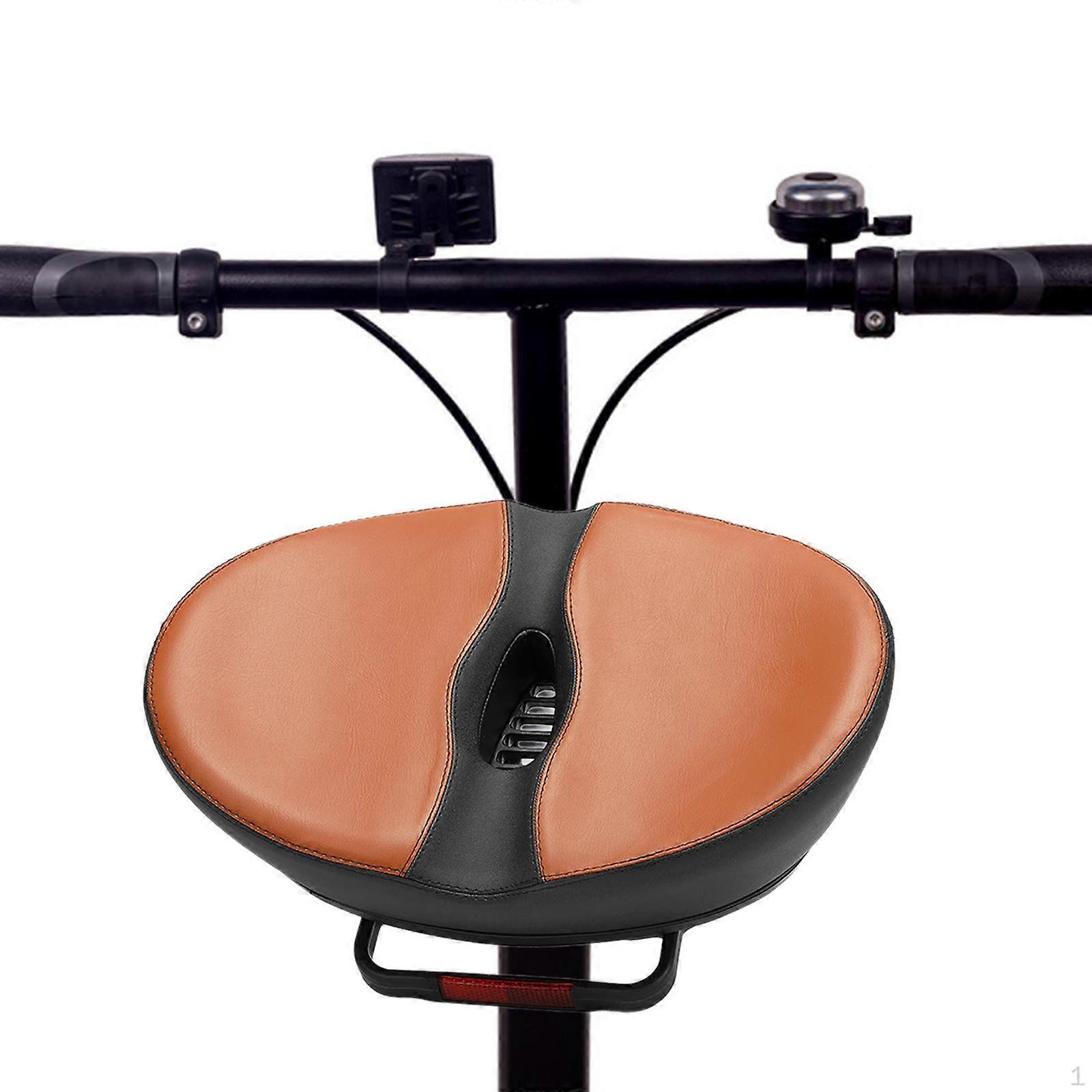 Bicycle Saddle No Nose, Comfort Bike Seat Cushion, Soft Wide Oversize for