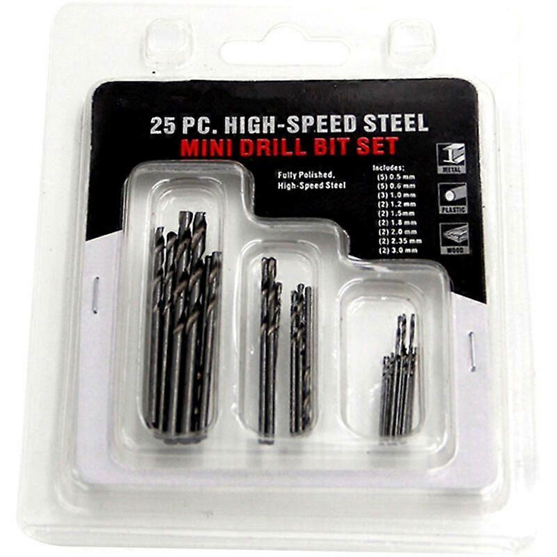 25pc High Speed Steel Twist Drill Bit Small Drill Bit Punching Hand Twist Drill Bit Set