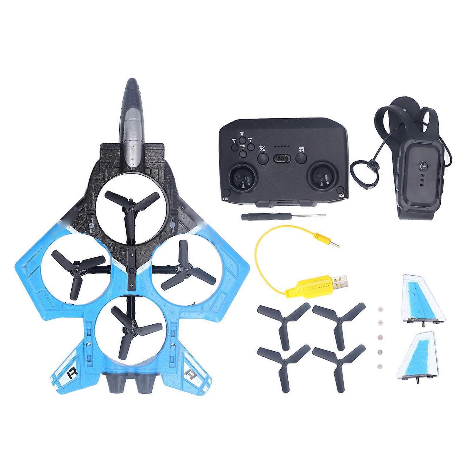 RC Quadcopter Toy 2.4Ghz EPP Foam Modes Gravity Sensing Control Plane with LED Lights Dual Remote Controllers for Adults Kids Boys