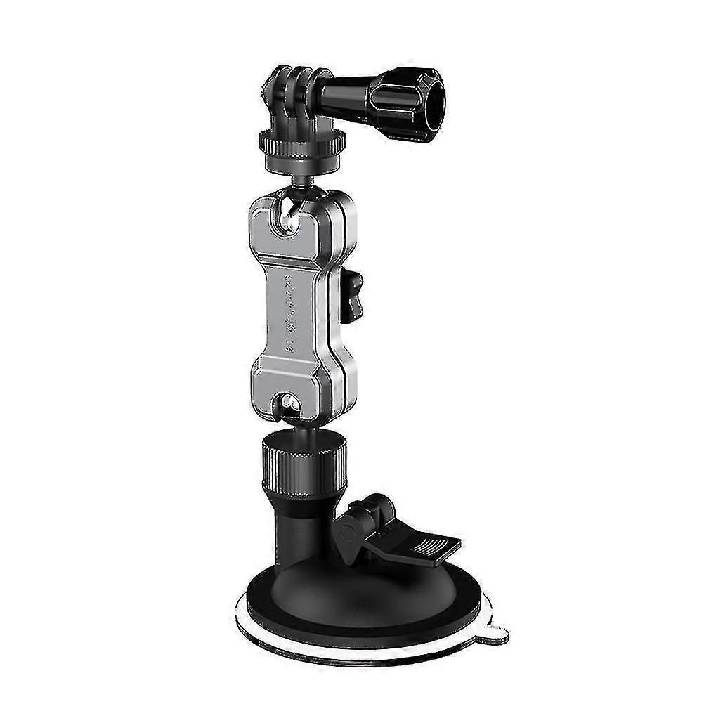 1pc Doppia testa a sfera Pratico esterno durevole Supporto per telecamera per auto Supporto per registratore di guida Staffa per action camera