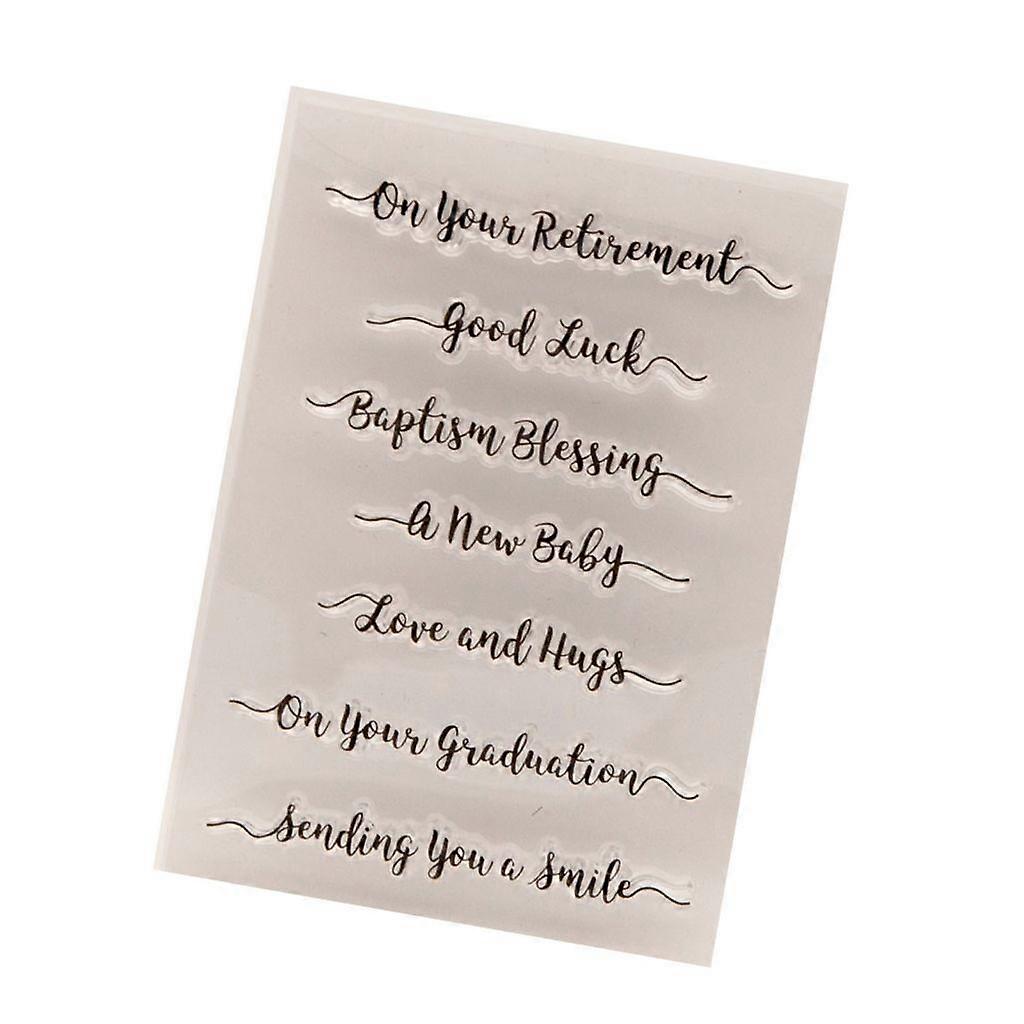 Blessing Words Clear Silicone Stamp Decorative Background Silicone Stamp