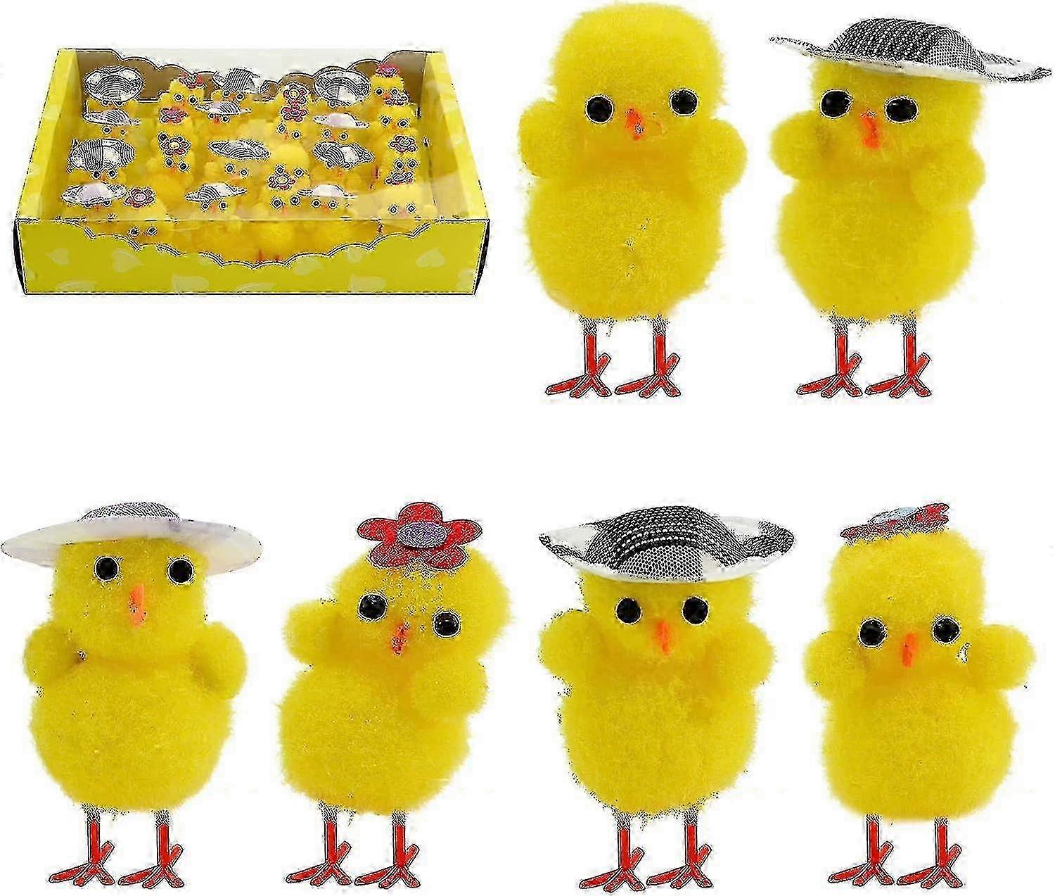 36pcs Mini Easter Chicks Decorations 4cm