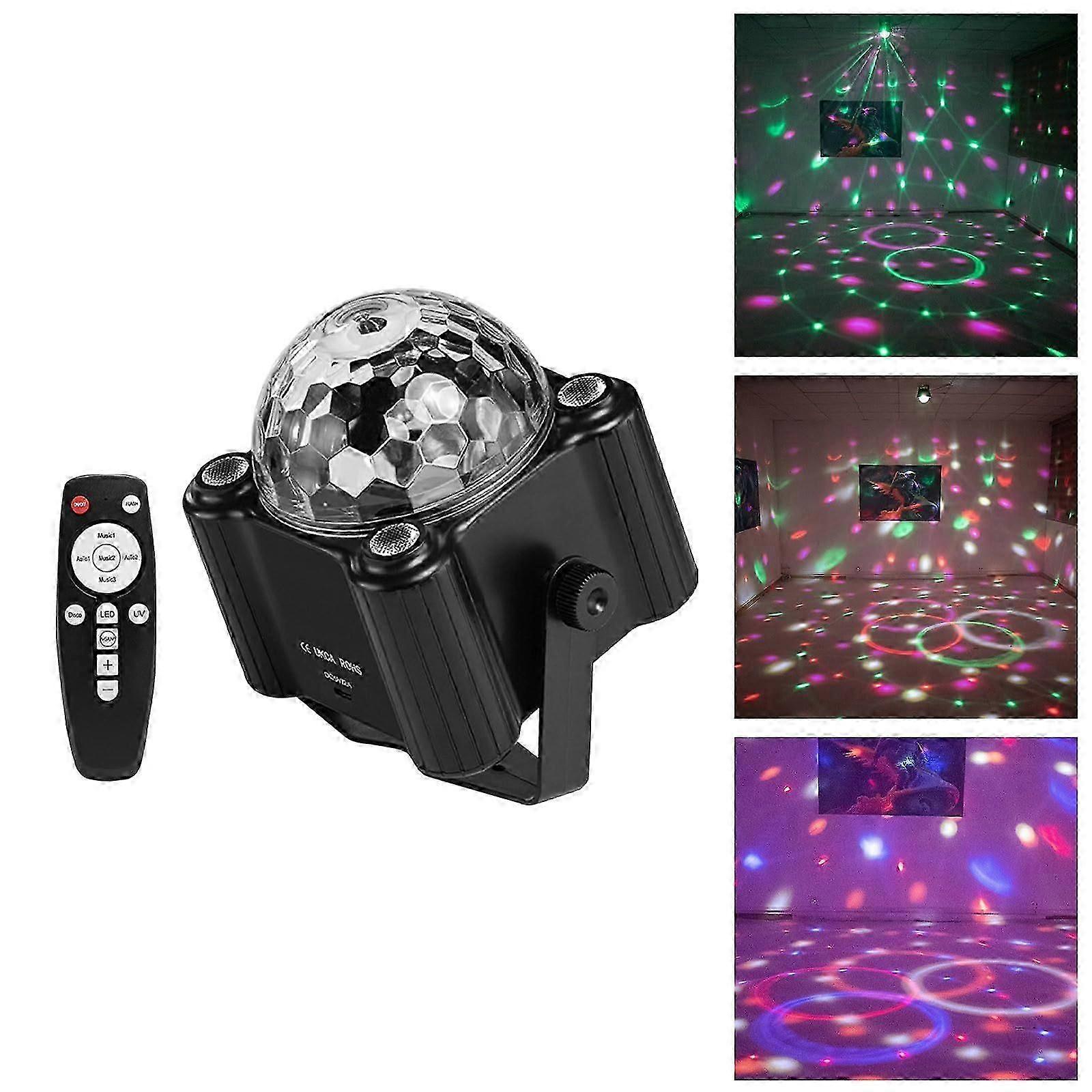 Disco Party Strobe Light,Party Lights Dj Disco Ball Light with Sound Activated and 6 Lighting Colors, LED Stage Strobe Lamp for Home Parties
