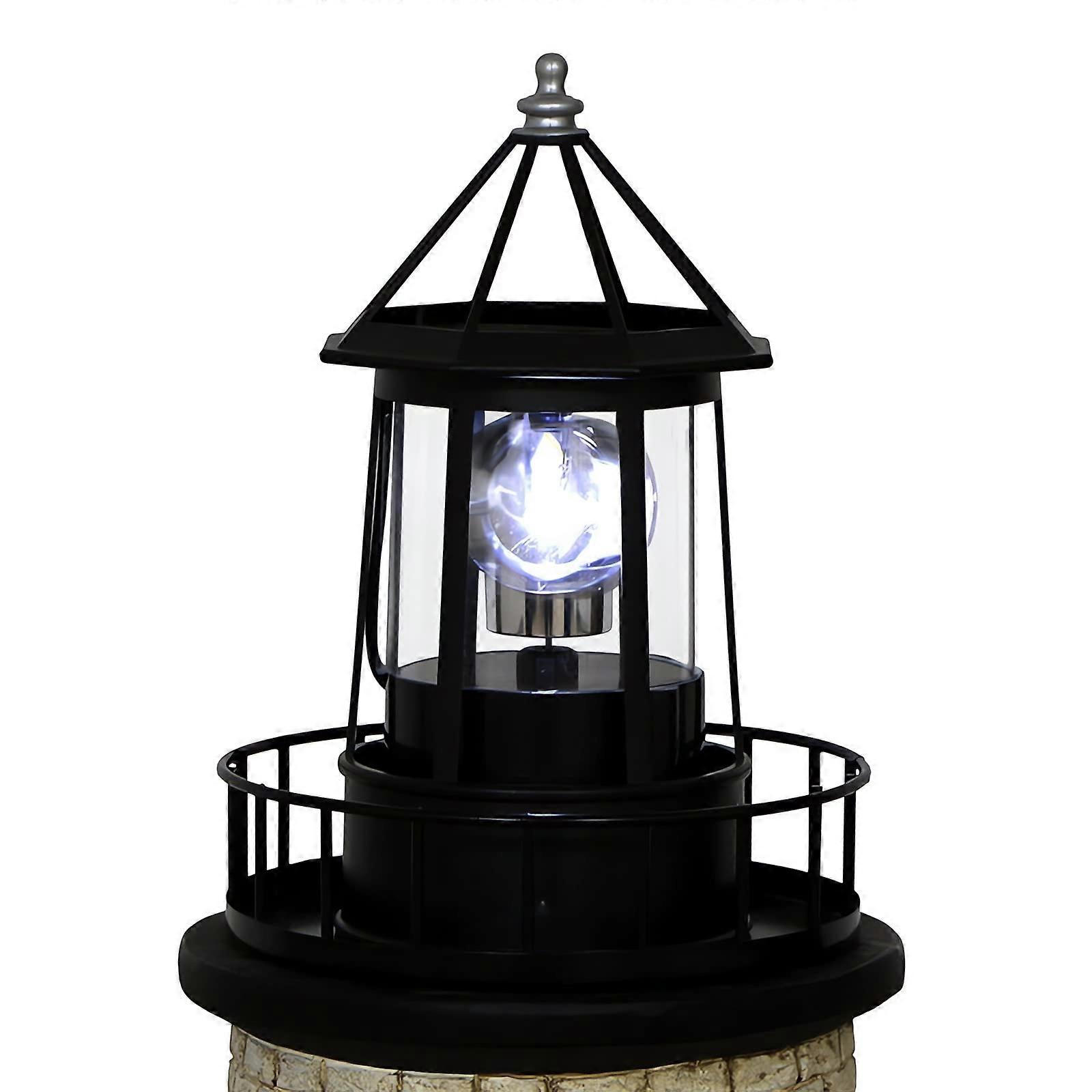 Solar Lighthouse Rotating Light 360 Degree Light Houses Lamp For Yard, IP65