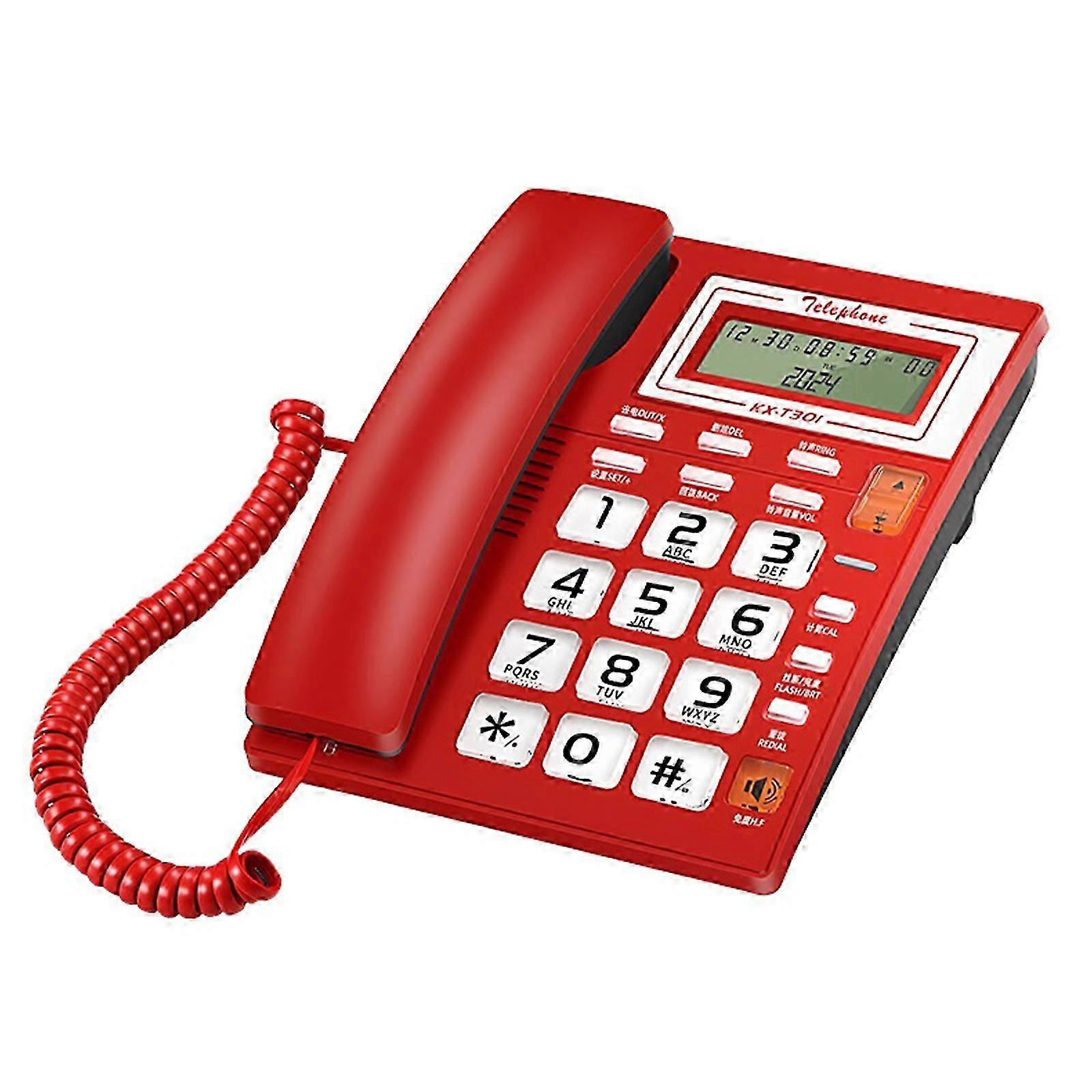 Landline Telephone Desktop Telephone Fixed Telephone Caller Telephone Front Desk Home Office With Call Display Telephon White