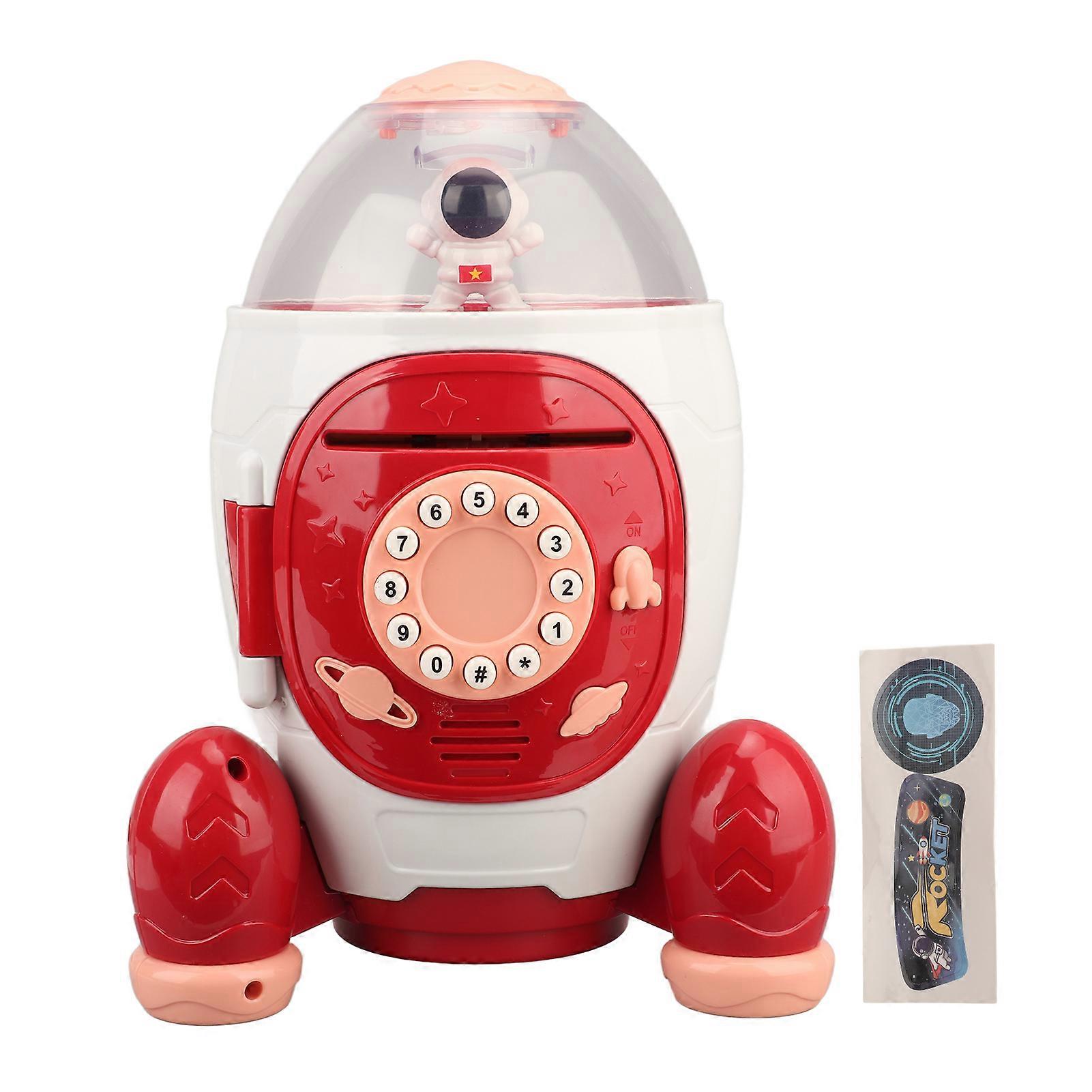 Money Saving Can Kids Piggy Bank Money Locker Box Password Spaceship Bank Saver for Children