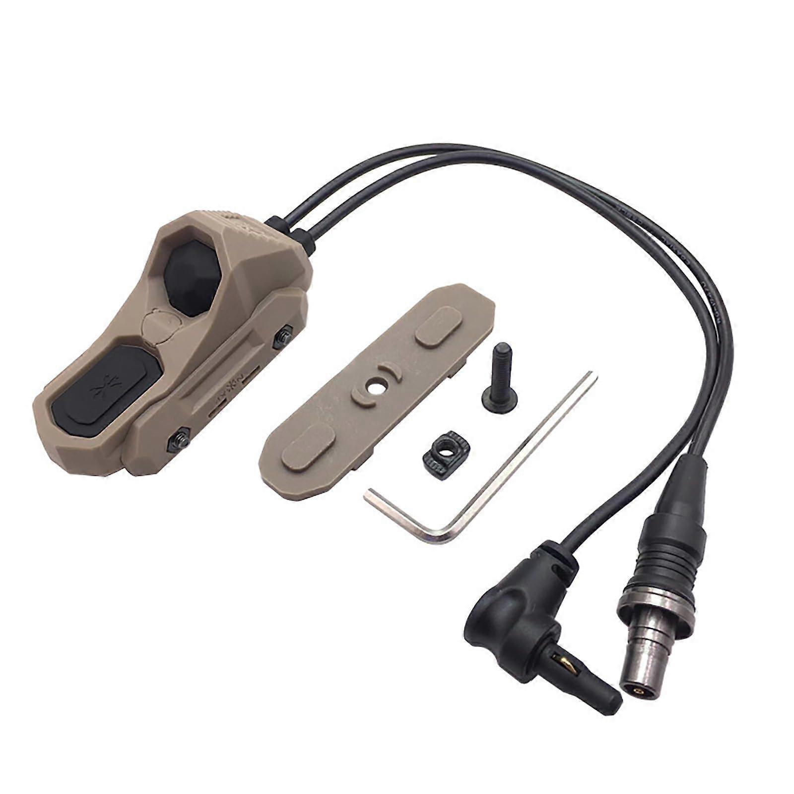 Tactical Flashlight Switch Mould For M300 M600 PEQ15 A2 Series Dual-Wire Remote Activation Fits Picatinny & M-LOK Rails