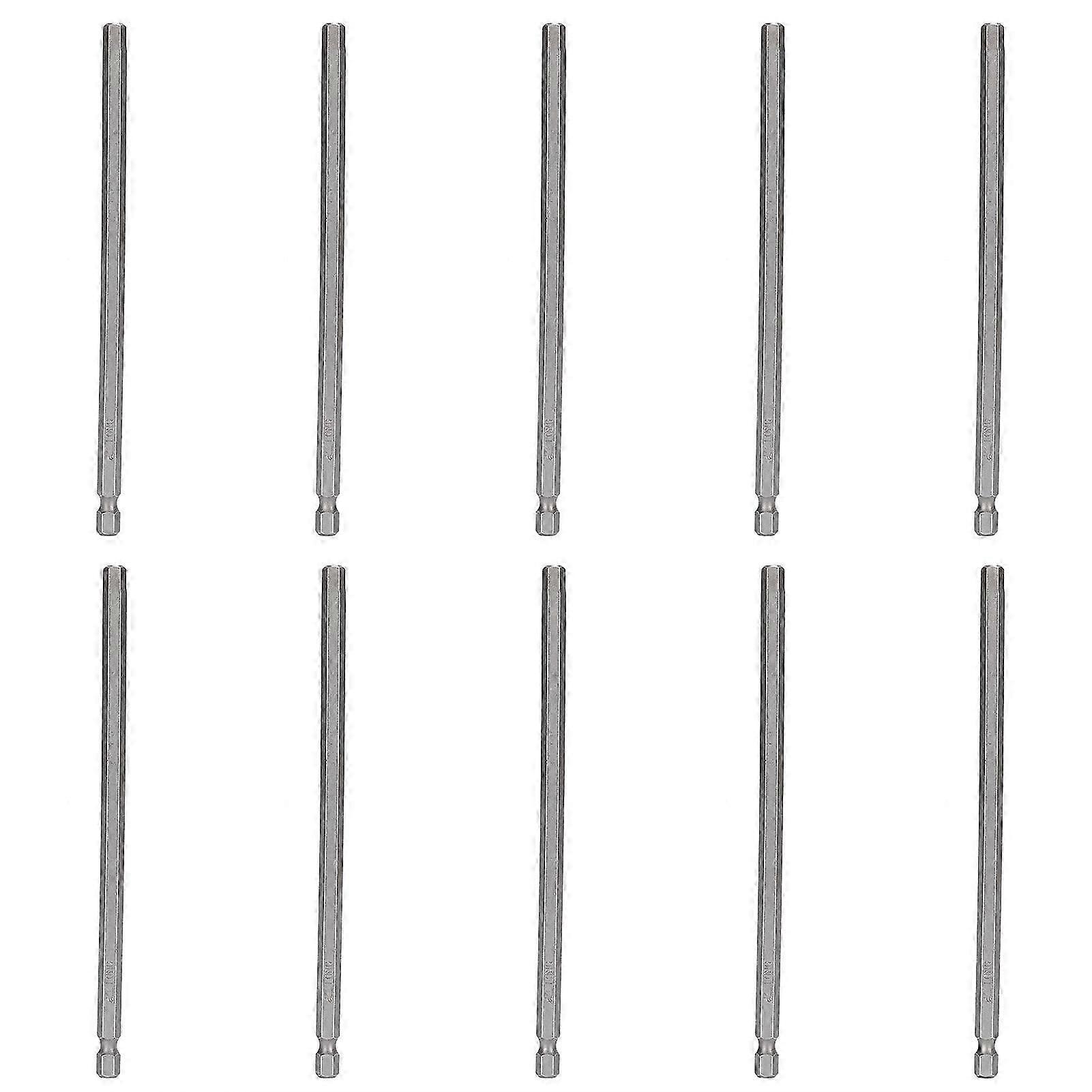 10PCS 6mm Electric Screwdriver Bits Hex Socket Magnetic Hardened Replacement Accessories