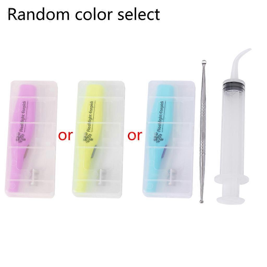 Tonsil Stone Remover Kit With LED Light Box + Irrigation Syringe + Premium Tool  Silver