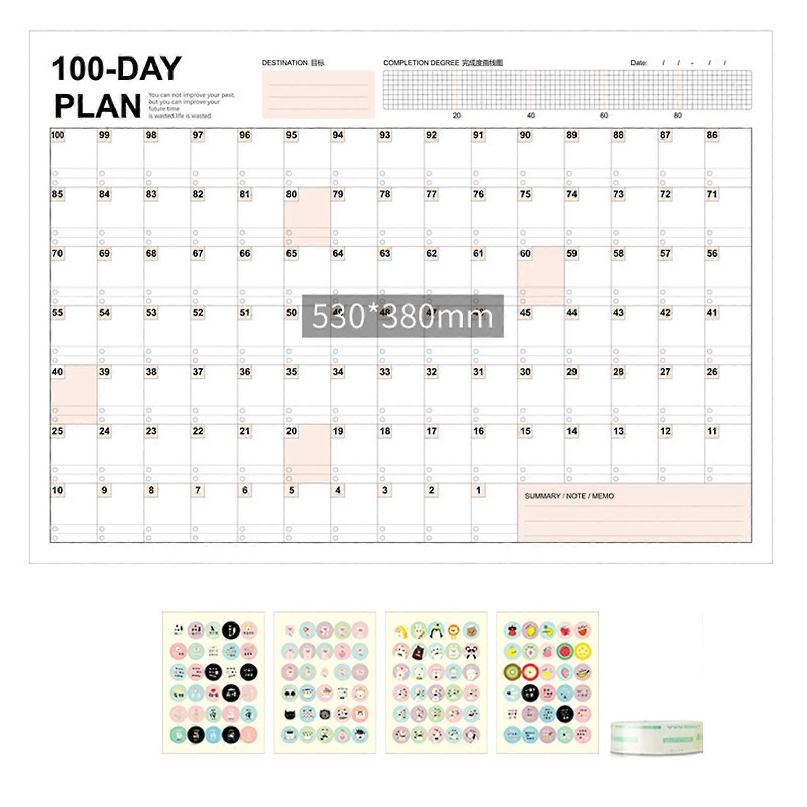 2024 Full Year Planner Calendar 356 Days Wall Calendar 2024 Monthly Yearly Planner Calendar Home Organiser Planner