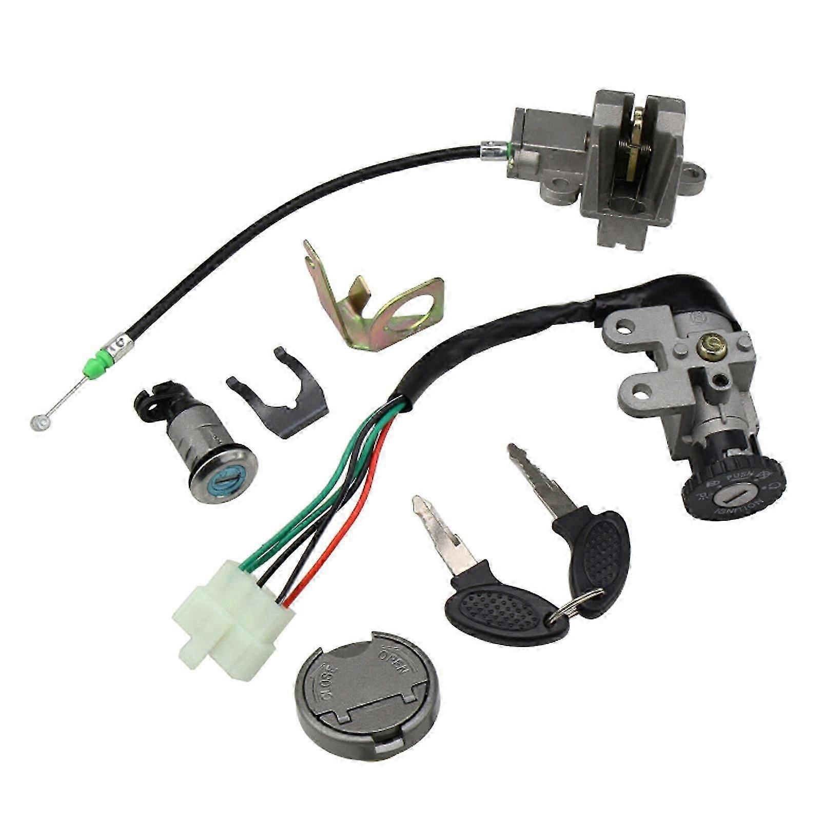 1 Set Motorcycle Ignition Switch Key Fuel Tank Lock Key Replacement Accessories For Gy6 Scooter