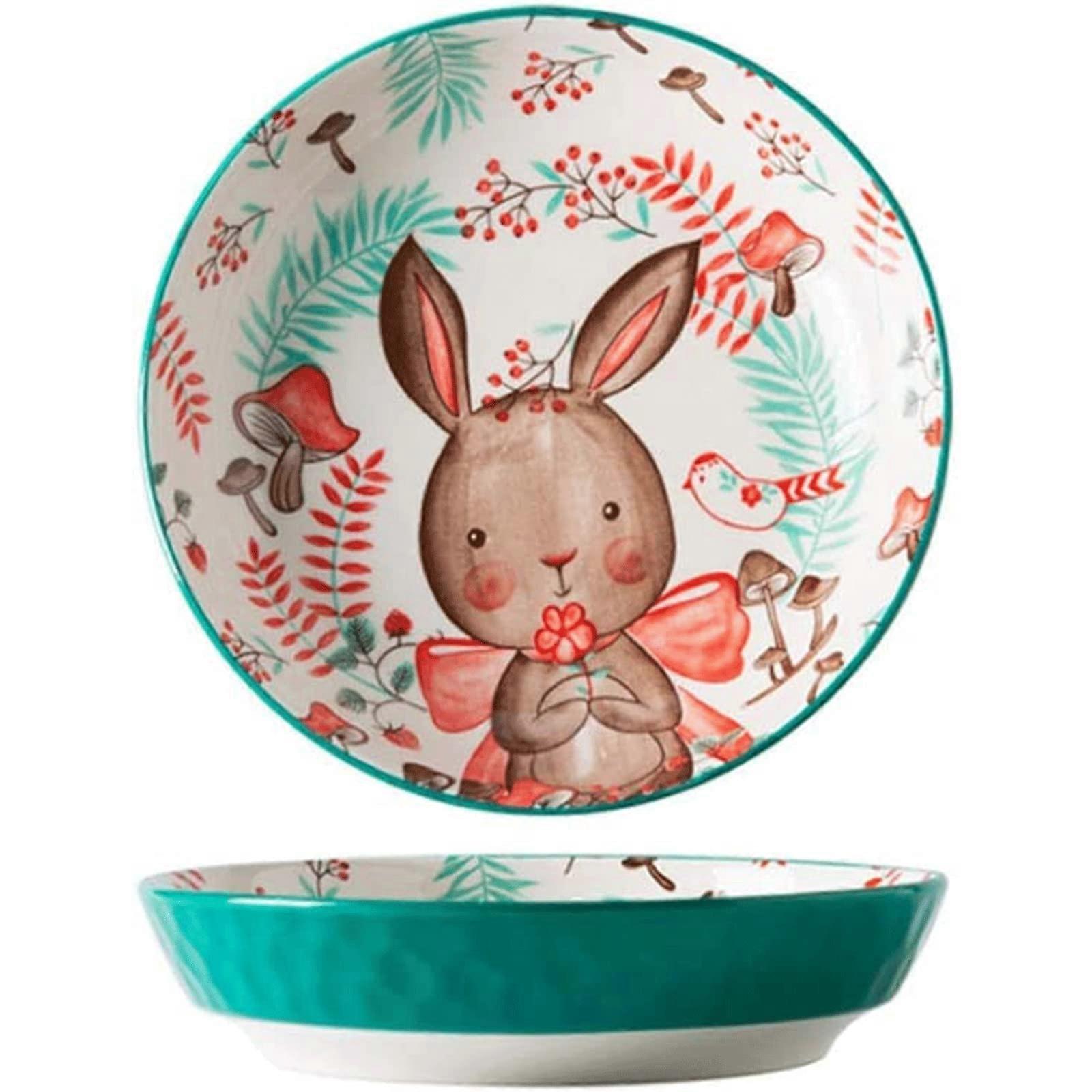 Dinner Plates 2-Pack Nordic Underglaze Ceramic 8-Inch Round Salad Plates Dishwasher Safe Microwave Safe Stackable Set A