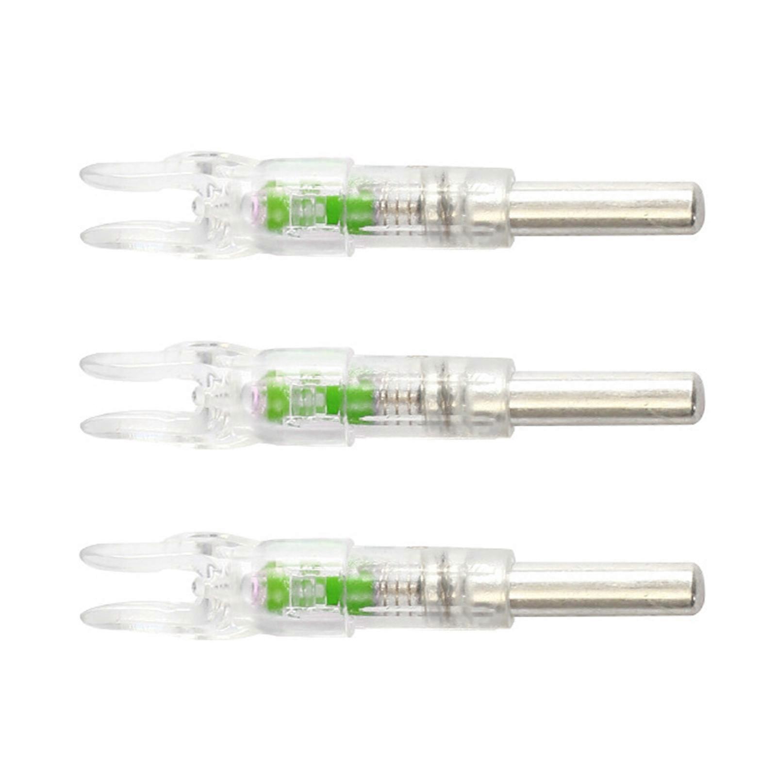 Nocks Iluminados Noturnos para Tiro com Arco 3 Pack 4.5cm para 6.2mm Arrow Automatic PE Light Up Nocks Arco e Flecha Acessórios