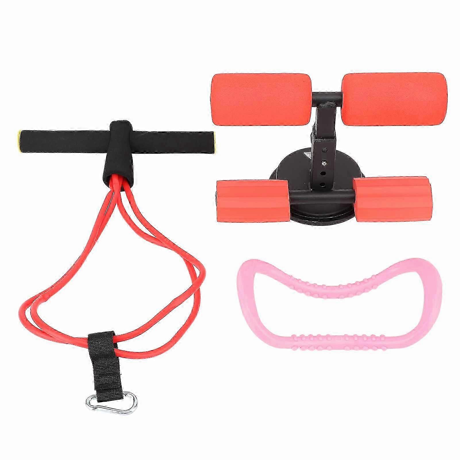 2025 Sit Up Assistant Device Red Powerful Suction Cup Iron Foam Situp Bar for Abdominal Hip Back Exercise