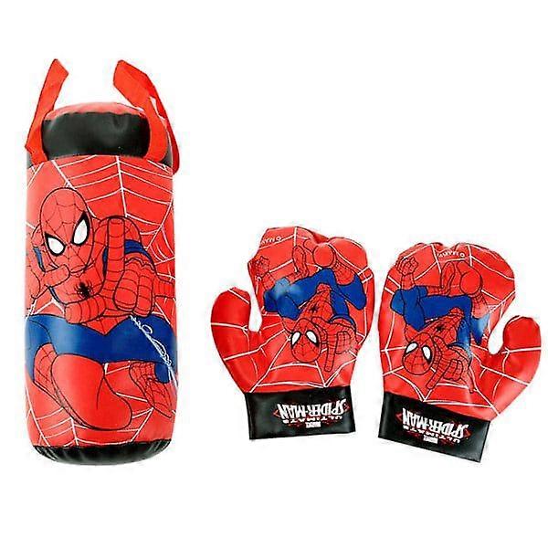 Spider-Man punching bag for kids, punching bag toy with boxing gloves and adjustable stand, birthday gift for boys 4-9 years old