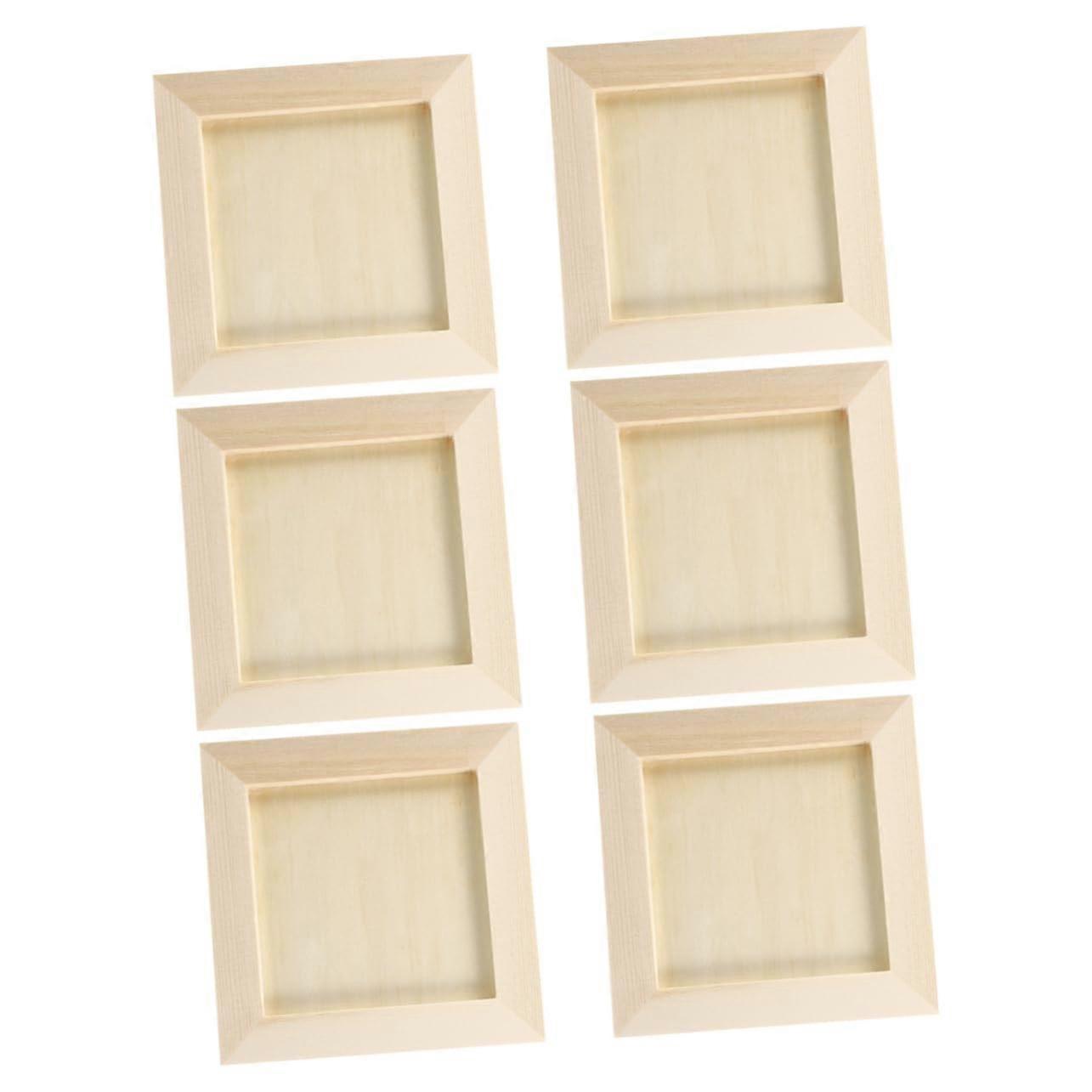 clay photo frames unfinished wooden craft frames khaki