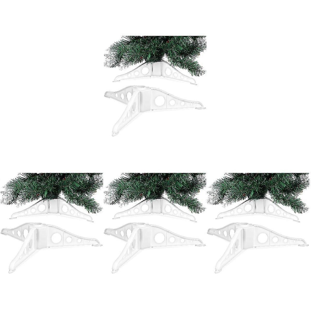 Pack of 4 Sturdy Christmas Tree Stands, Heavy Duty Artificial Tree Base for Holiday Home Decoration, Replacement Rack