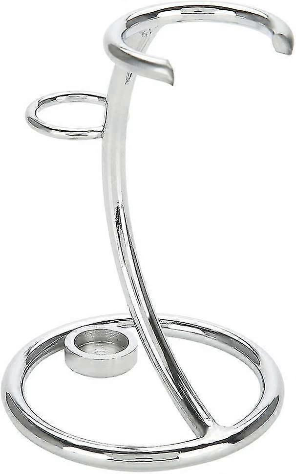 シェービングブラシホルダー、メンズシェービングブラシ用ステンレス製ホルダー