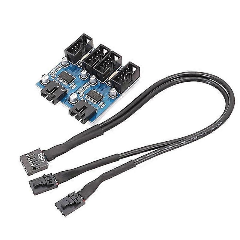Motherboard 9Pin USB2.0 1 In 4 Extension Cable With Chip Support Multiple Interface For Shared Use