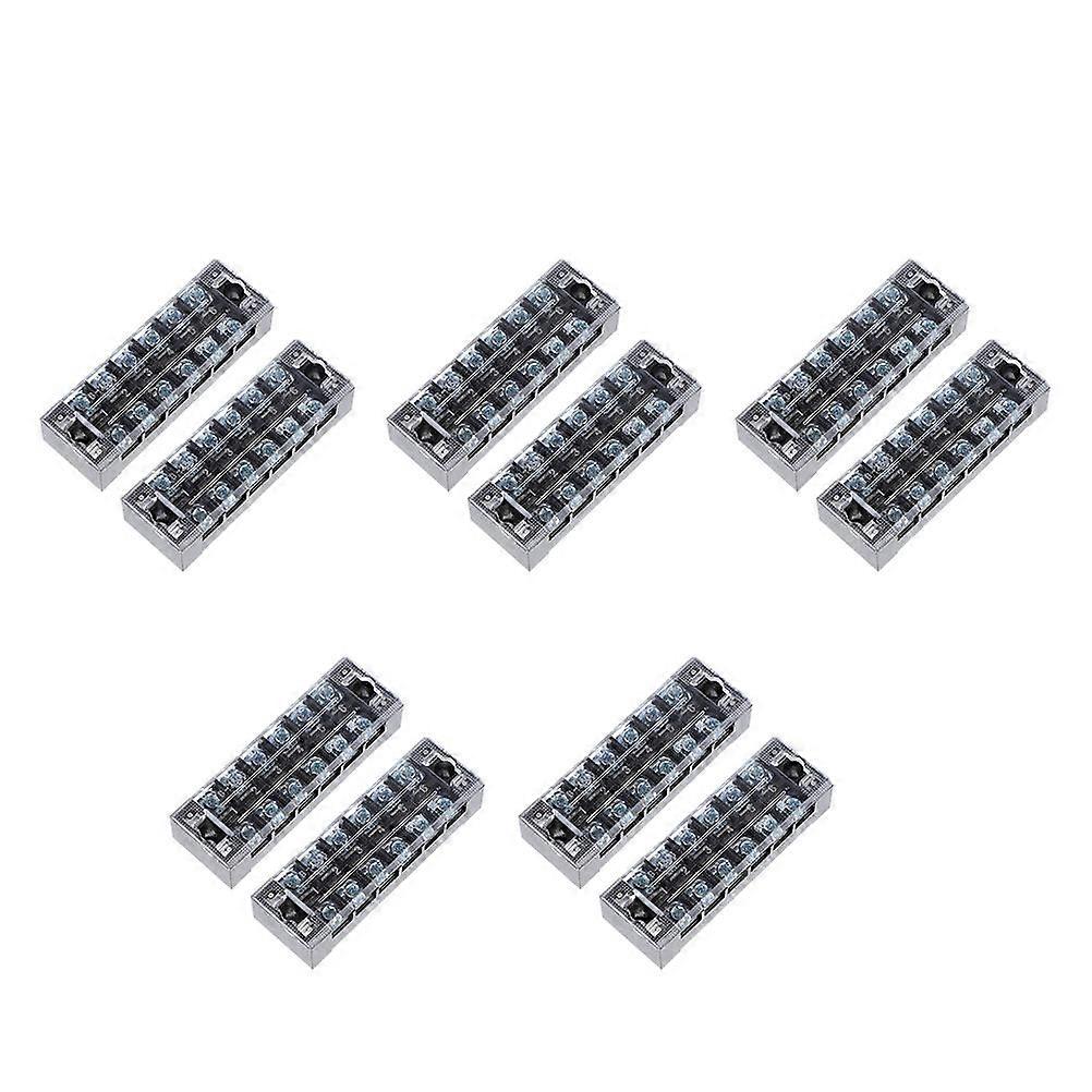 Screw Terminal Strip Barrier Strip Electricians Rectangular Anti- 10Pack